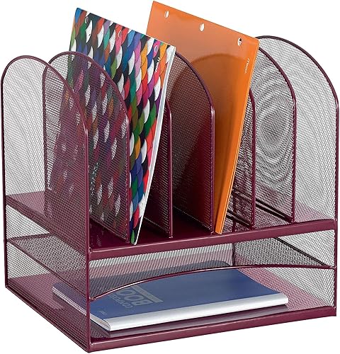 Miniatura 4 de Productos Safco 3255BL Onyx malla organizador de computadora con 2 horizontal/6 vertical secciones, Azul