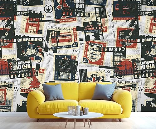 Miniatura 30 de JUYAINU Mural 3D de boceto botánico, murales de pared florales vintage, papel tapiz con patrón de plantas retro, mural grande para sala de estar,