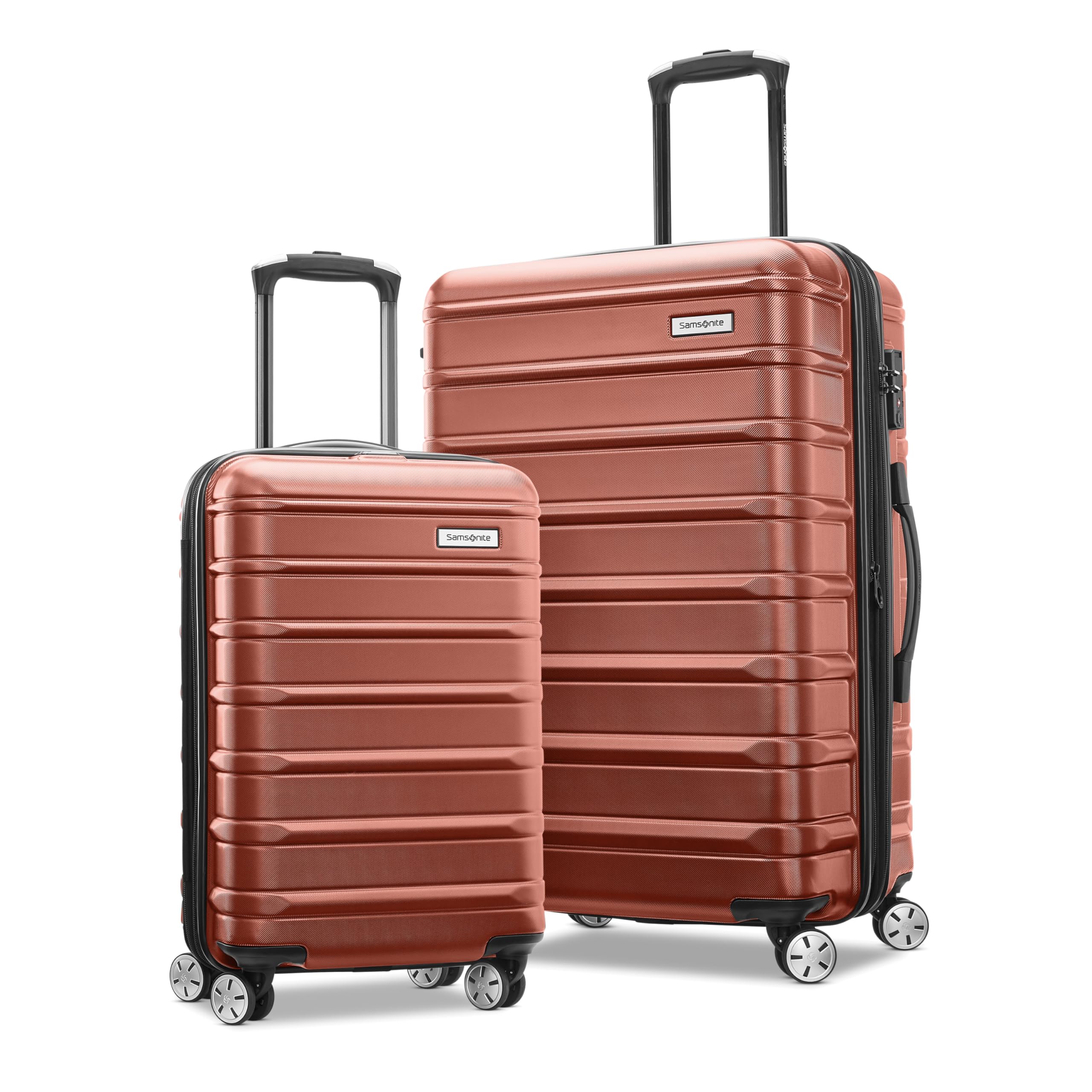 Samsonite Omni 2 Hardside Expandable Luggage with Spinner Wheels, 2-Piece Set (19/24), Br…