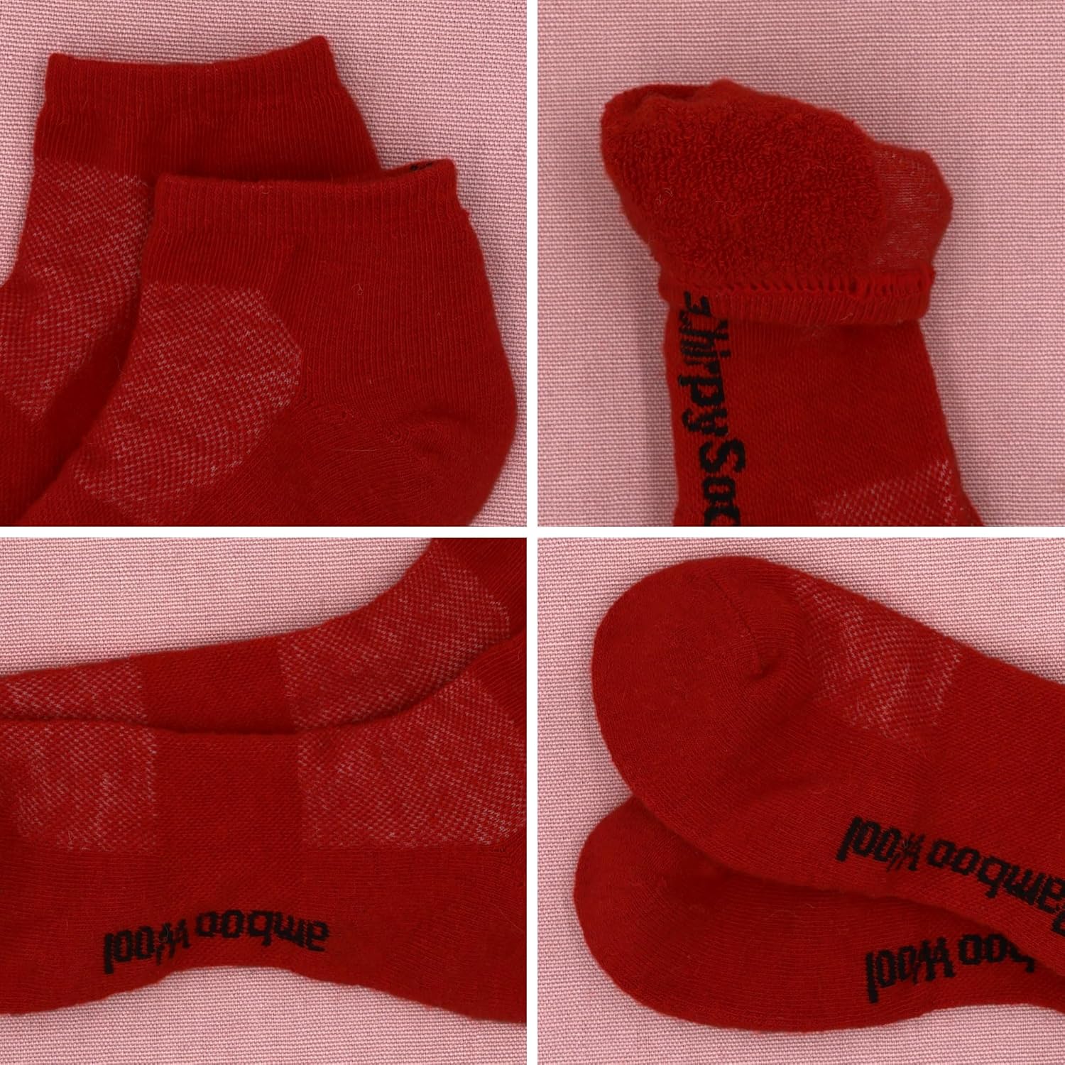BambooMN Unisex Men and Women's Rayon from Bamboo Wool Blend Athletic Quarter Socks for Home, Travel, Work and Sport, 4 Pairs