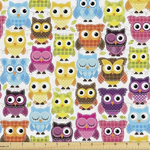 Miniatura 28 de Lunarable Tela suculenta de The Yard, flores en acuarela estilo pintura coloridas flores de primavera tema de jardinería, tela de microfibra