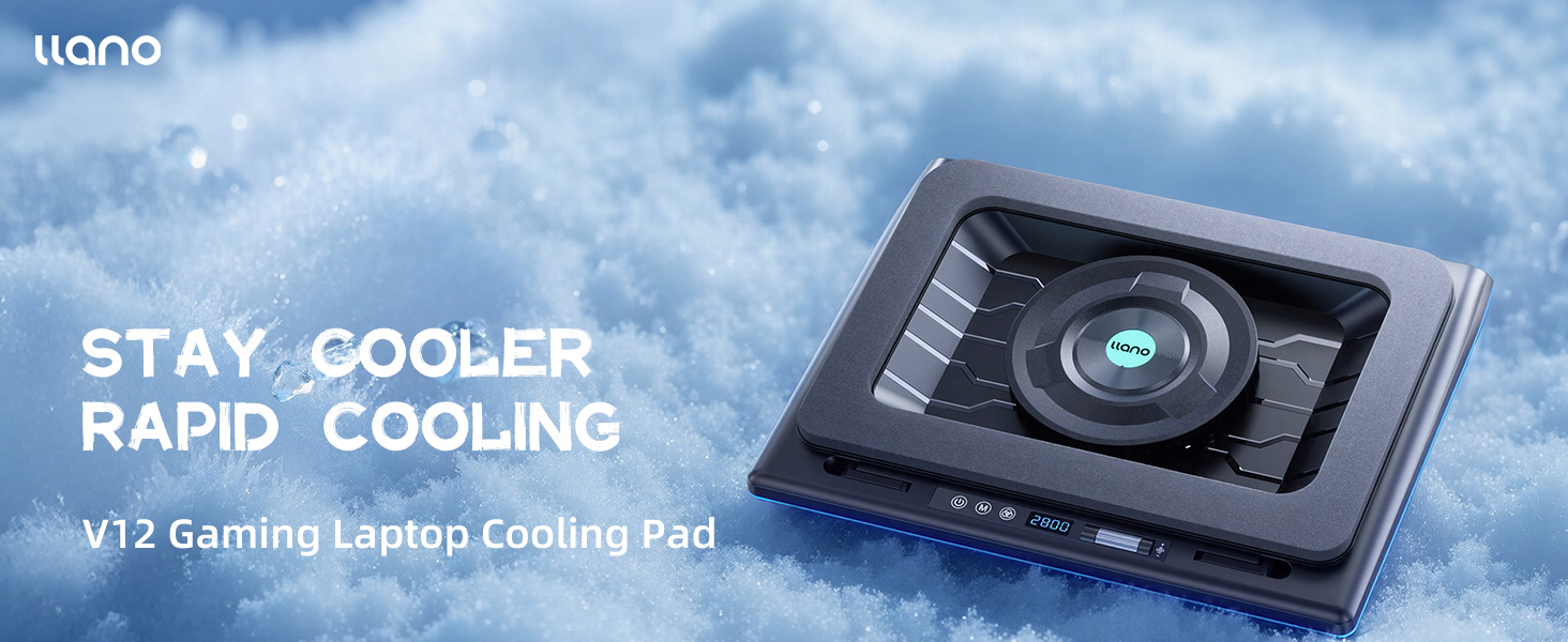 Amazon.com: llano V12 Gaming Laptop Cooling Pad, RGB Laptop Cooler