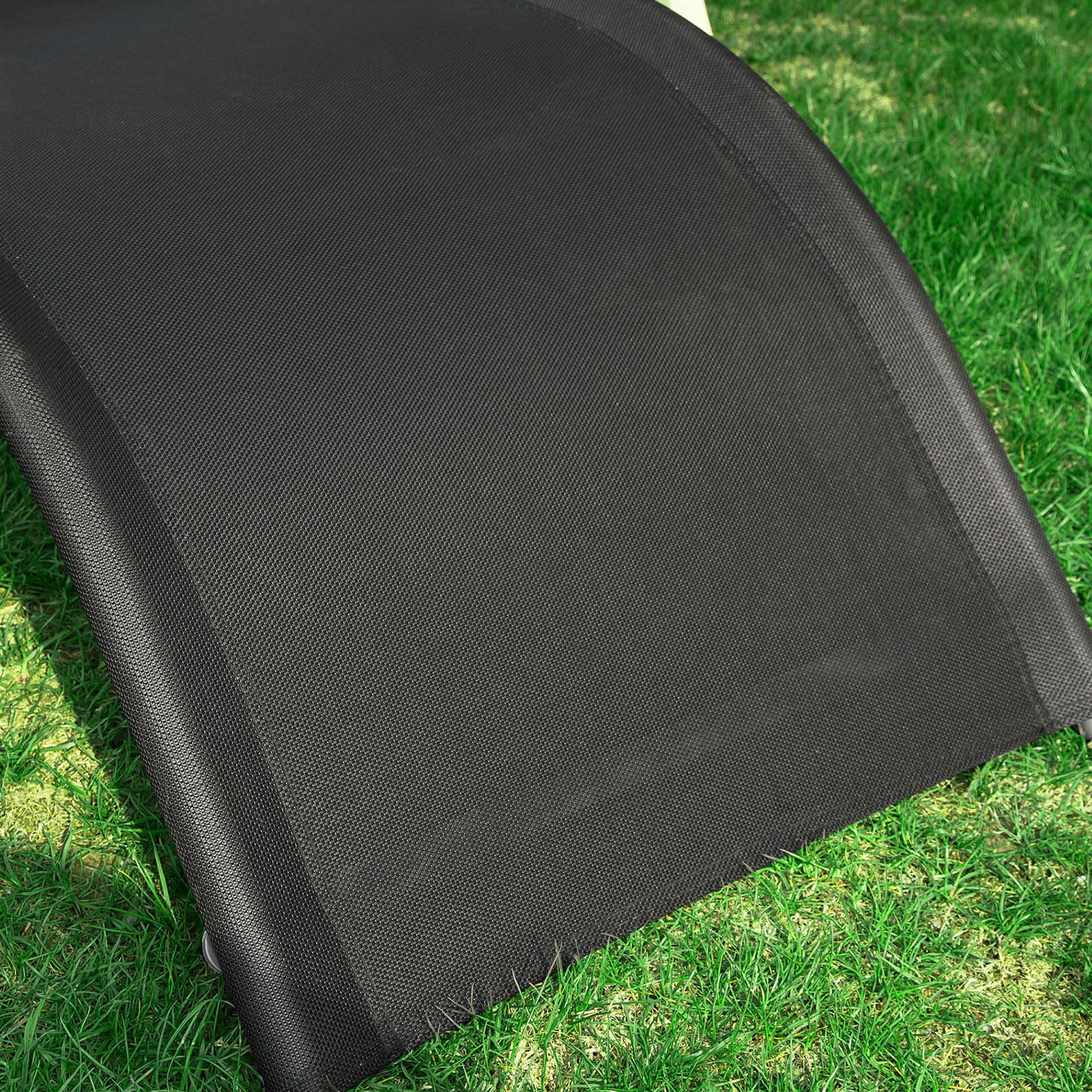 SoBuy Sonnenliege Strandliege Gartenliege Relaxstuhl mit Kissen für Gärten, Höfe, Strände, Balkone 120 kg Belastung Schwarz BHT ca. 55x67x165cm OGS38-SCH