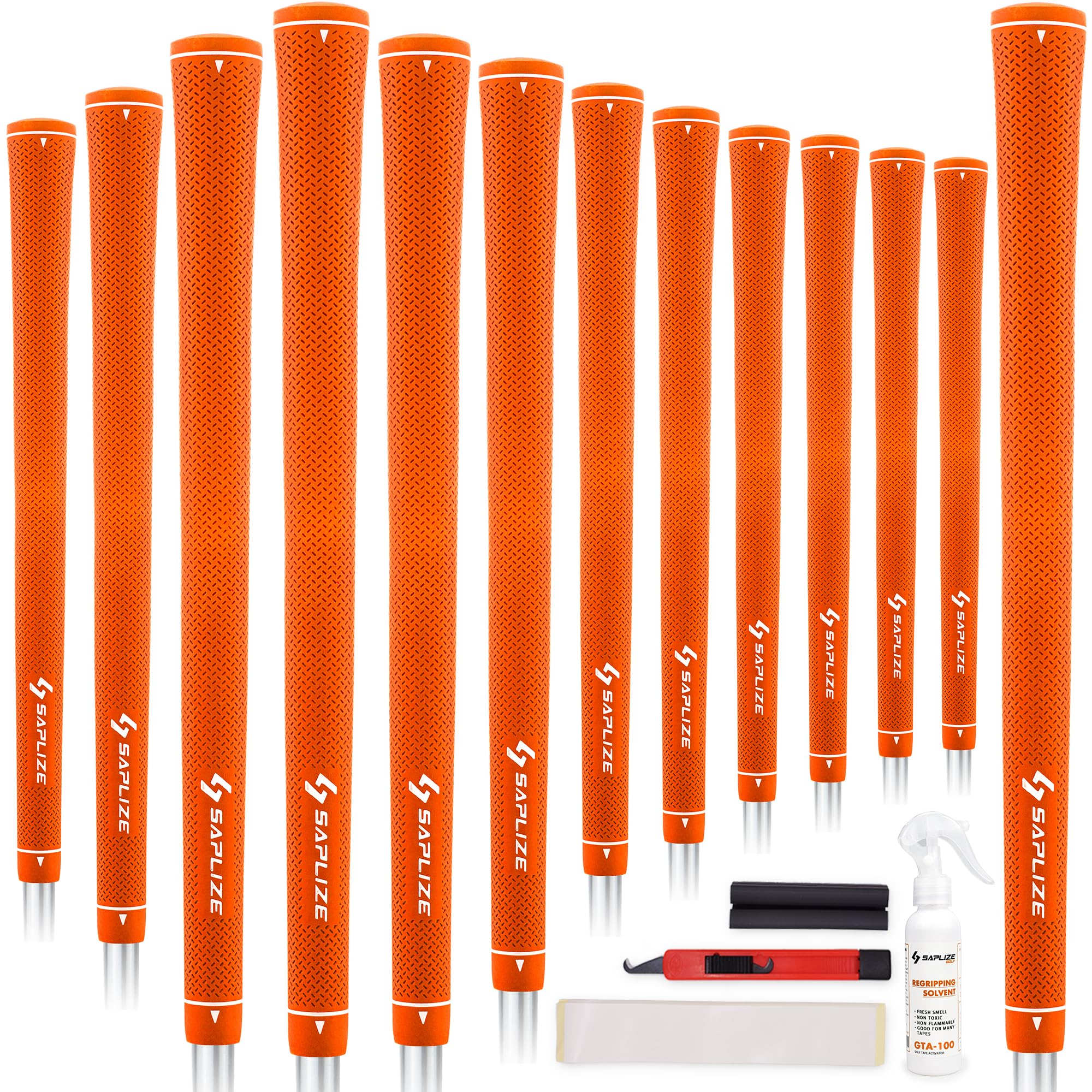 SAPLIZE Golfgriffe, 13er-Set mit komplettem Regripping-Kit, Standard / Midsize, Golfschlägergriffe aus Gummi