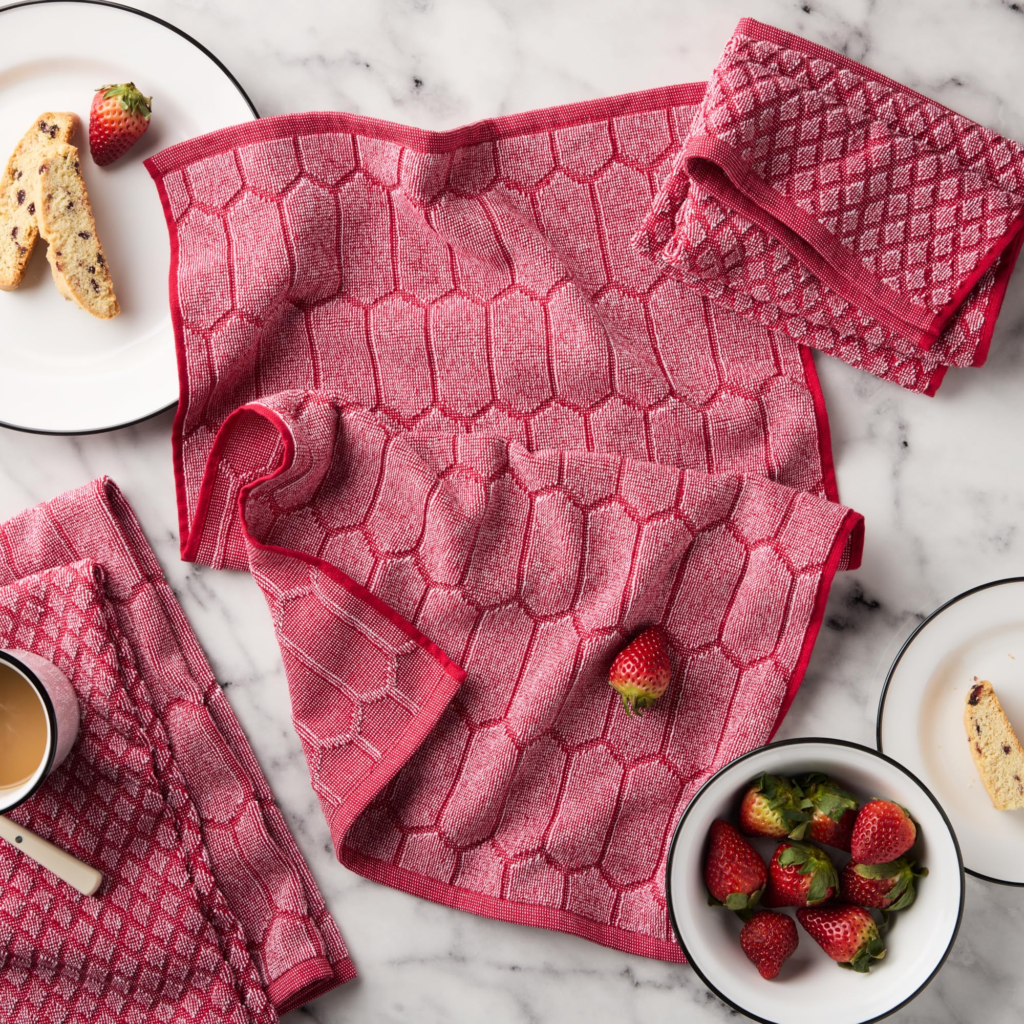 Amazon.com: Martha Stewart Honeycomb Chambray Textured Kitchen
