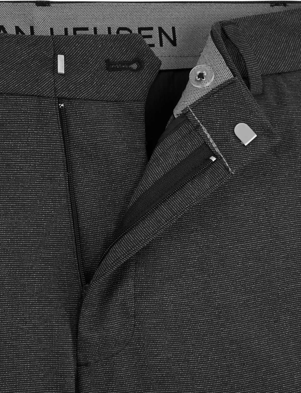 Van Heusen Mens Essential Slim Fit Flat Front Dress Pant, Stretch Fabric & Waistband, Machine Washable - Image 7