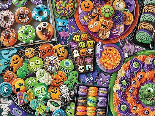 White Mountain Halloween Fun Candy Puzzle Halloween Puzzles 500 Pieces for Fall and Autumn