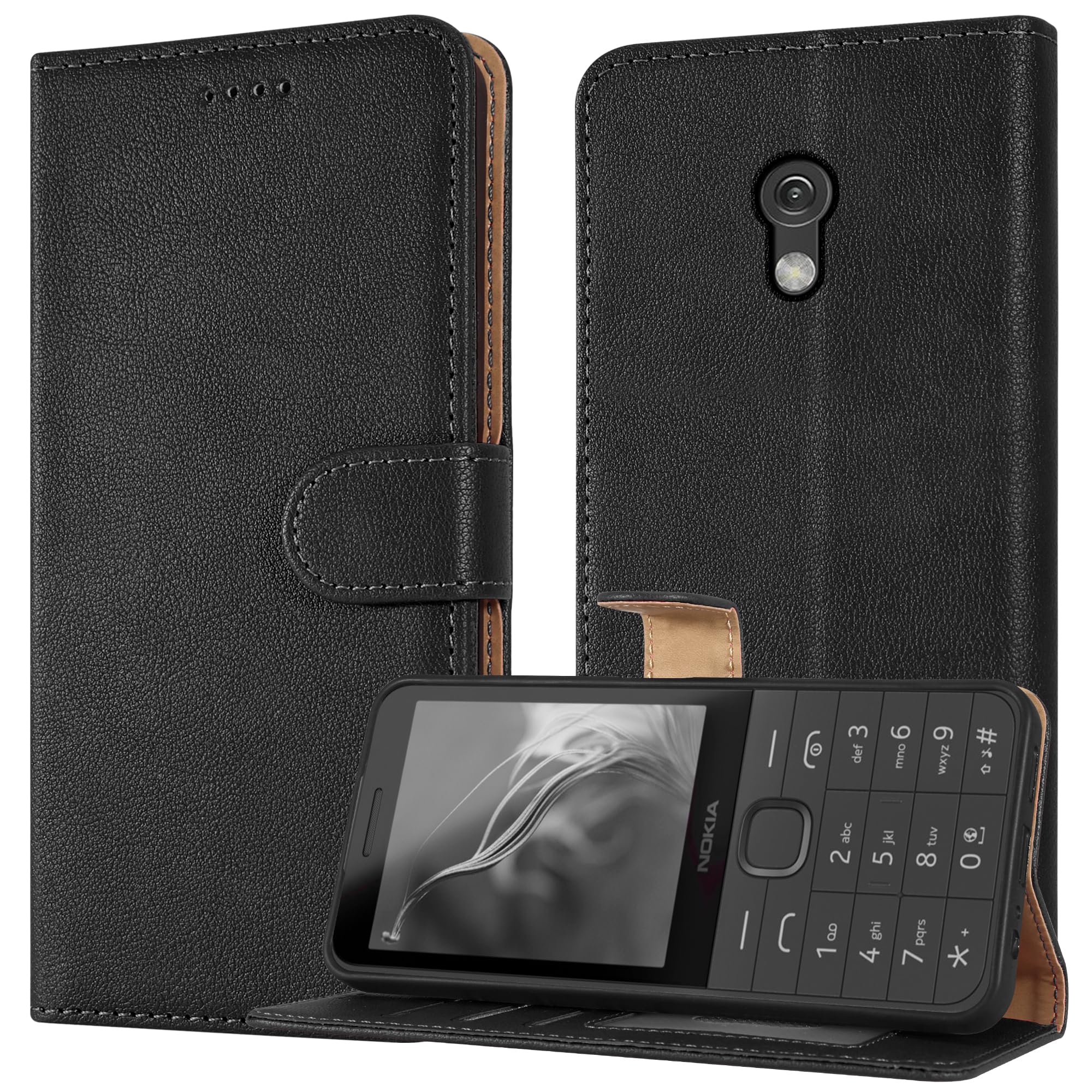 PIXFAB Case For Nokia 3210 4G, Leather Wallet Phone Case, Magnetic