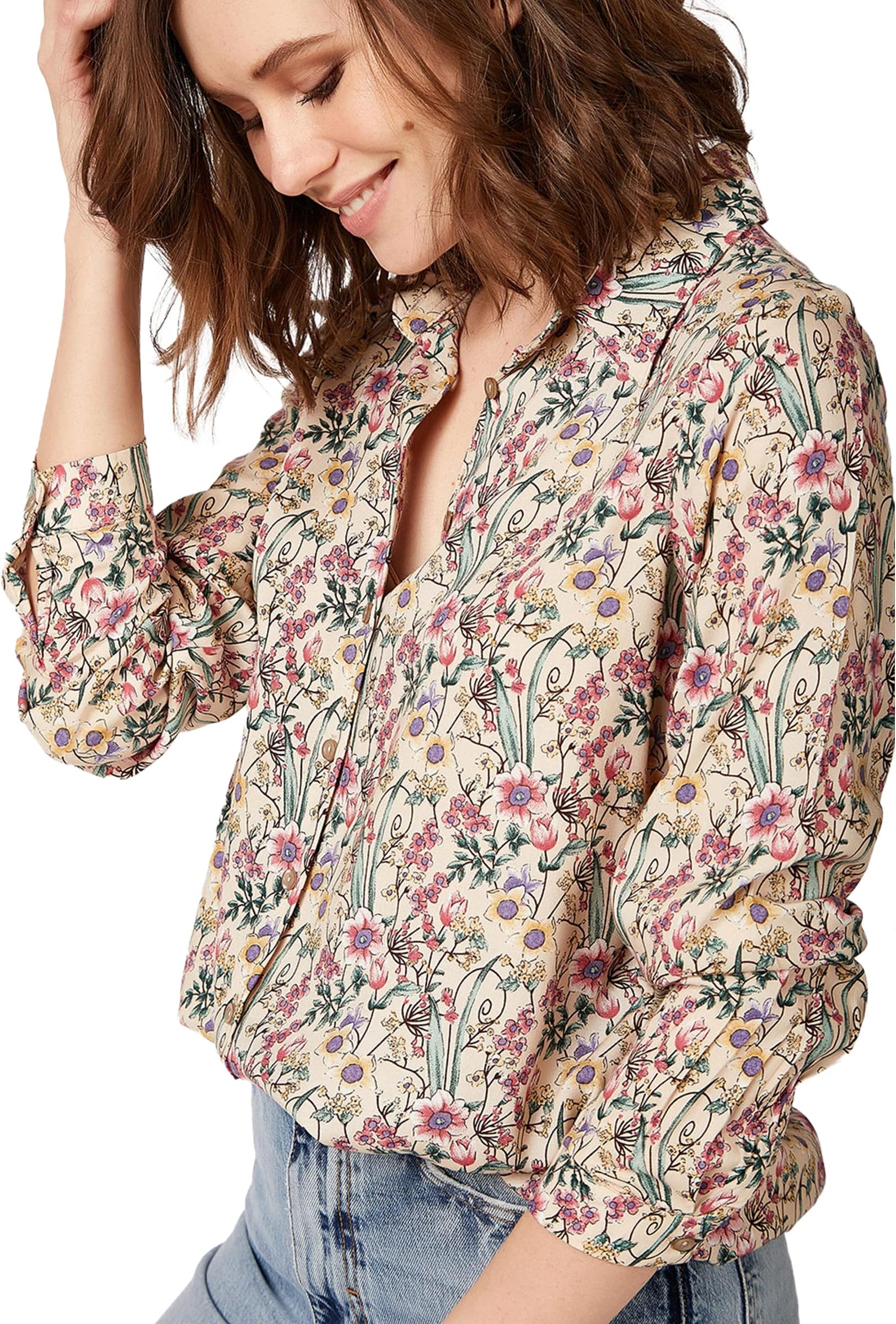 Blouses for Women Fashion, Long Sleeve Button Down Shirts Dressy Casual Tops