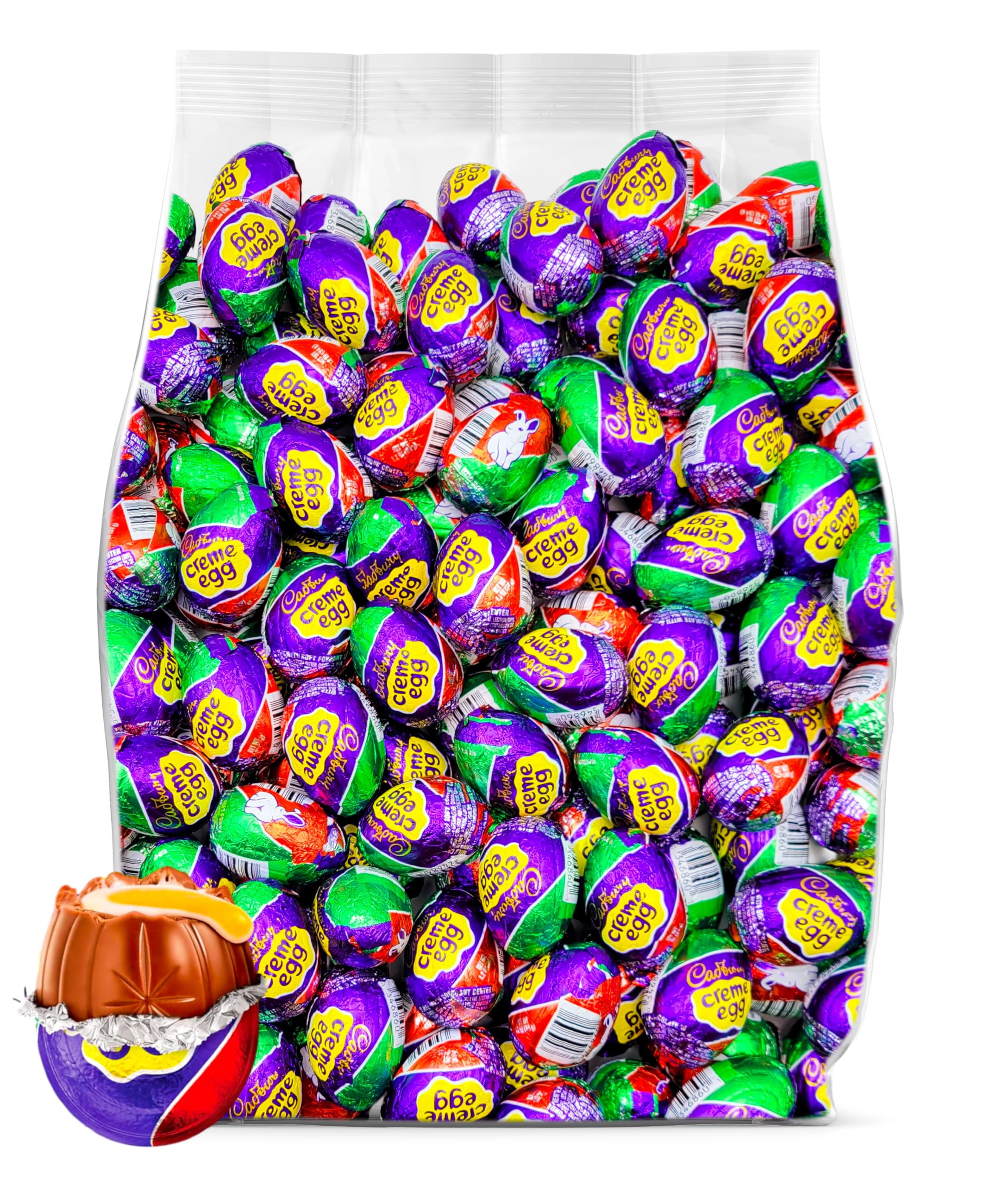 CadburyEggs Creme 24 Count - Bulk Chocolate Individually Wrapped Easter Eggs - 1.2oz Cadburry Creme Eggs Cream Filled Bulk Easter Candy for Easter Baskets & Egg Hunts (24 Eggs)