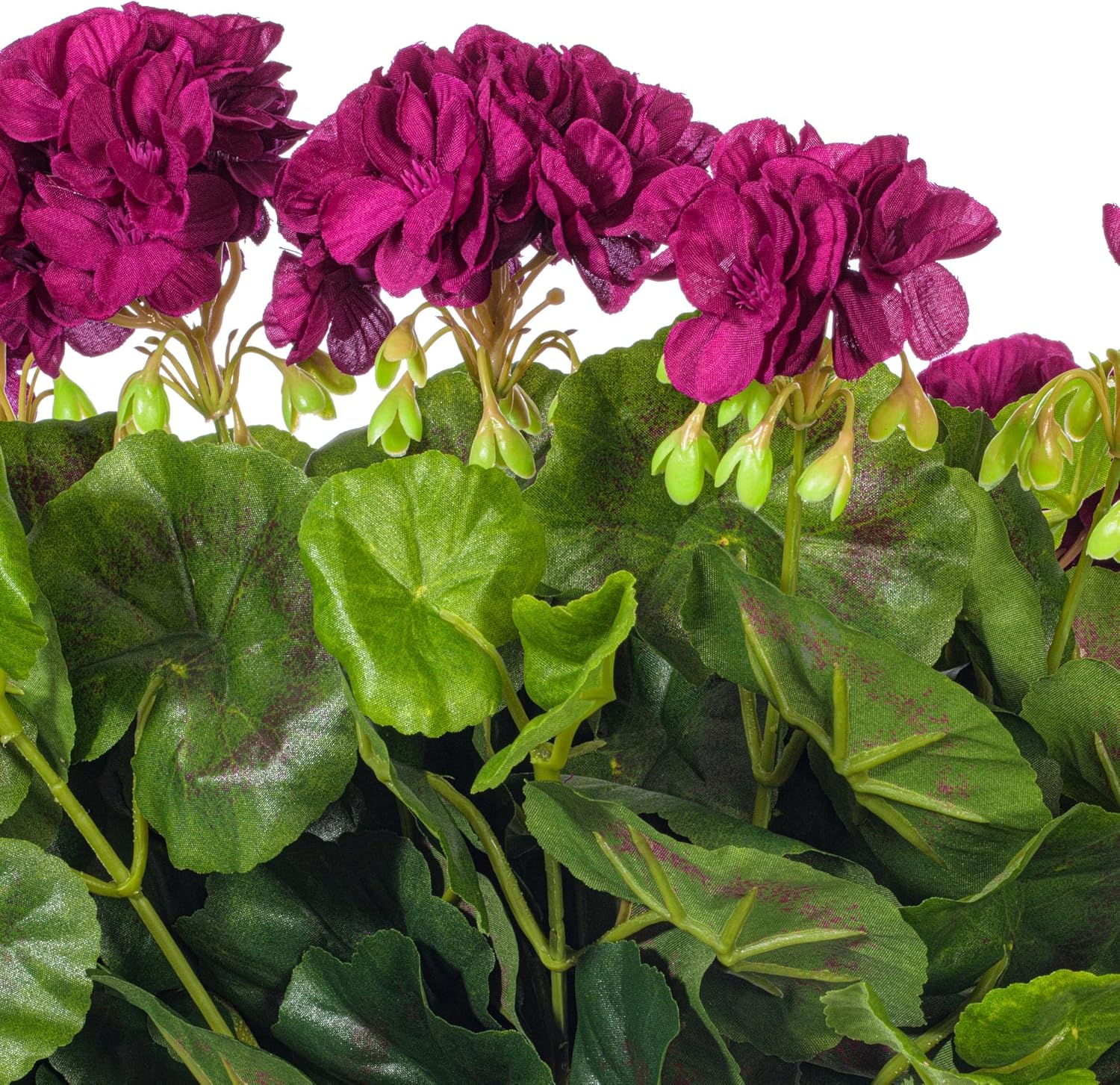 Vickerman Everyday Artificial Purple Geranium Bush 17.5" Long - Premium Faux Floral Decor for Wedding or Everyday Arrangements - Maintenance Free Flowers