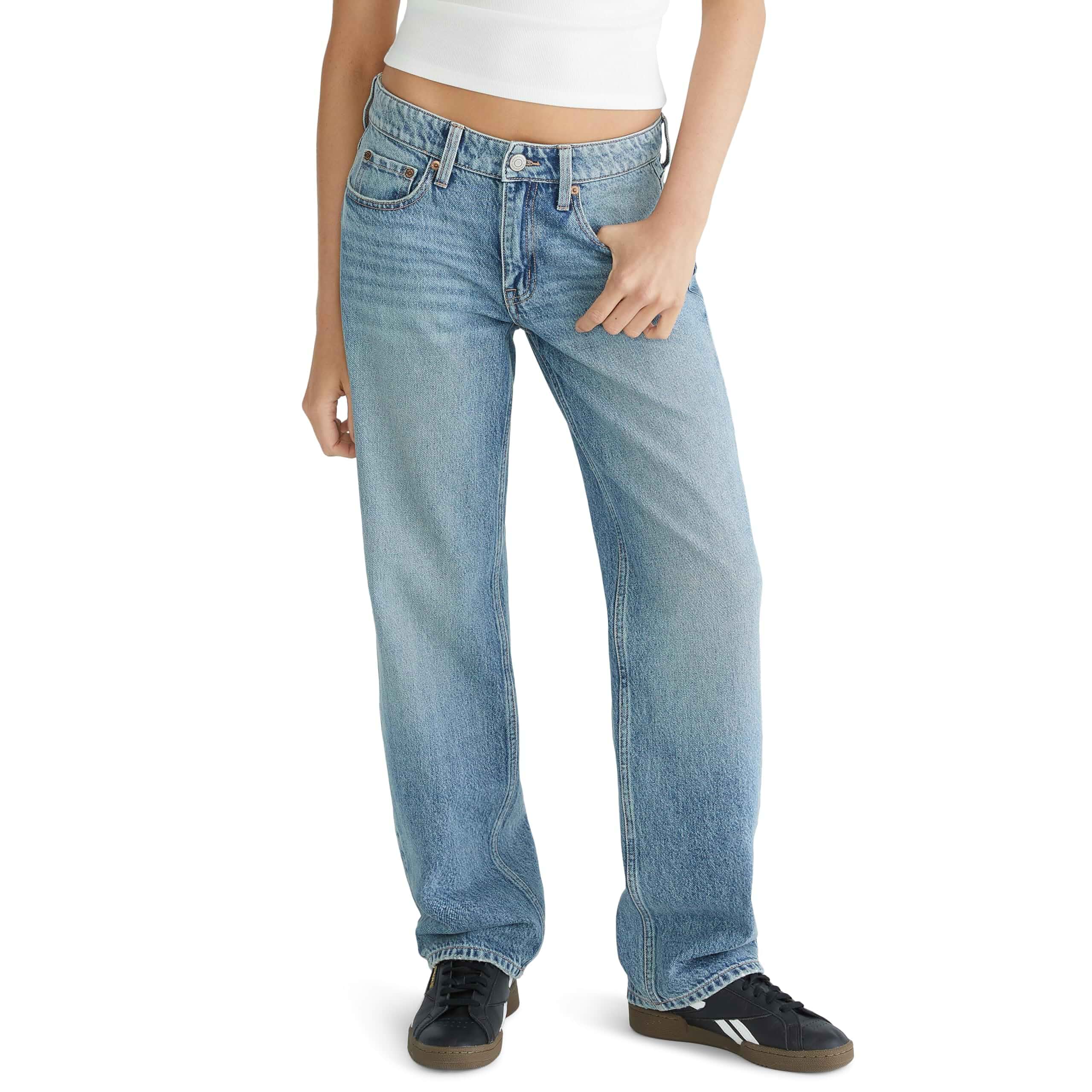 AEROPOSTALE Women's Low-Rise Baggy Jeans Jeans