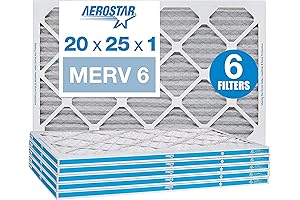 Aerostar 20x25x1 MERV 6 Pleated Air Filter