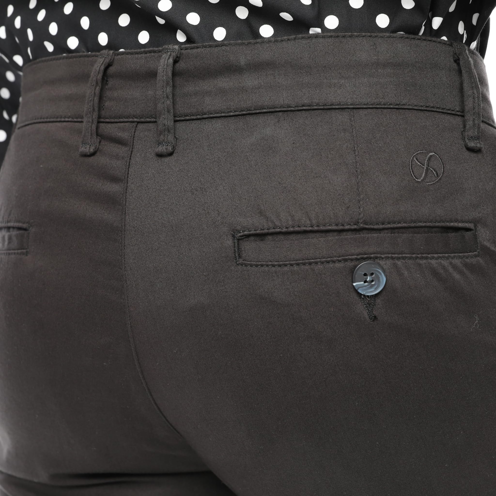 Xact Pantalones Chinos elásticos clásicos de Sarga Suave para Hombre