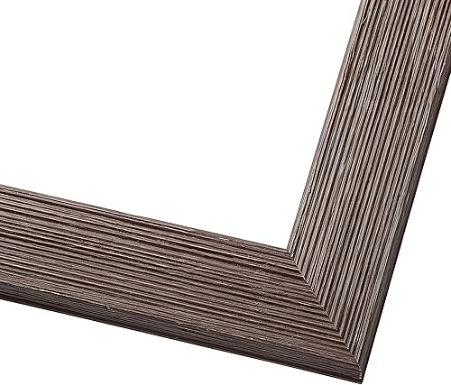 Miniatura 2 de Marco de fotos de madera real marrón de granja de 30 x 40 pulgadas de ancho de 1.5 pulgadas  Profundidad del marco interior de 0.5 pulgadas  Marco