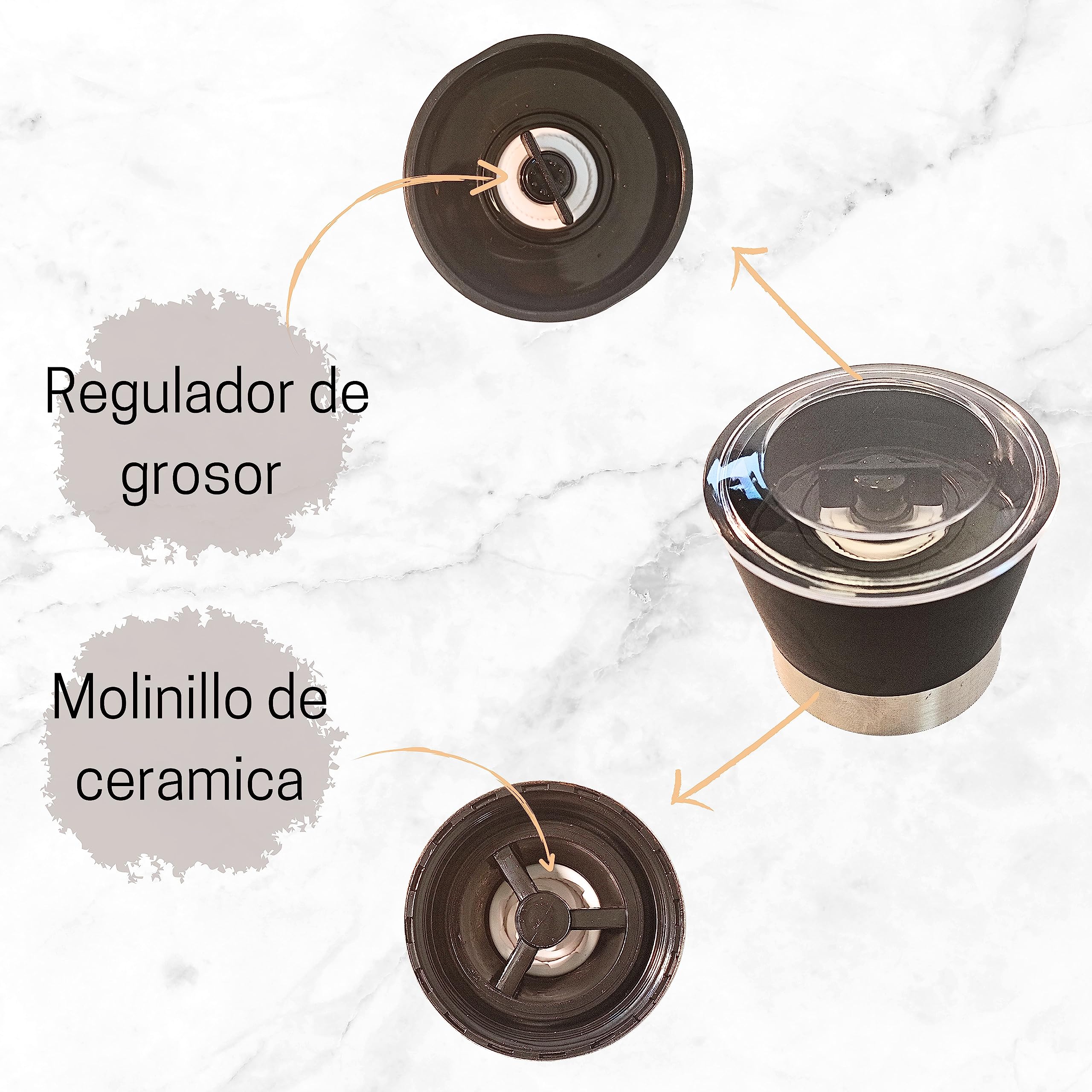 Sal Del Himalaya Negra -Kala Namak- En Molinillo. 100% Natural, Organico, Sin Aditivos, Sin Refinado. Para Sazonar Y Condimentar. (Sal Negra Del Himalaya) - 5