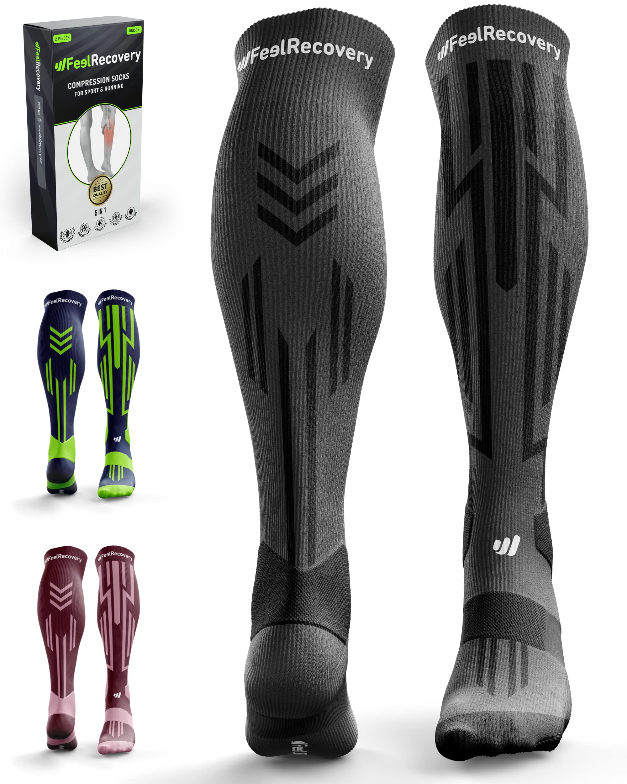 Vitego Coton à Fibres Longues Premium - Chaussettes Homme Femme 36-42