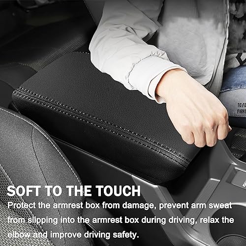 Miniatura 4 de SENSHINE Funda de cuero para reposabrazos de consola central para Subaru Crosstrek, accesorios 2024 Impreza 2024, funda de consola 2024, caja
