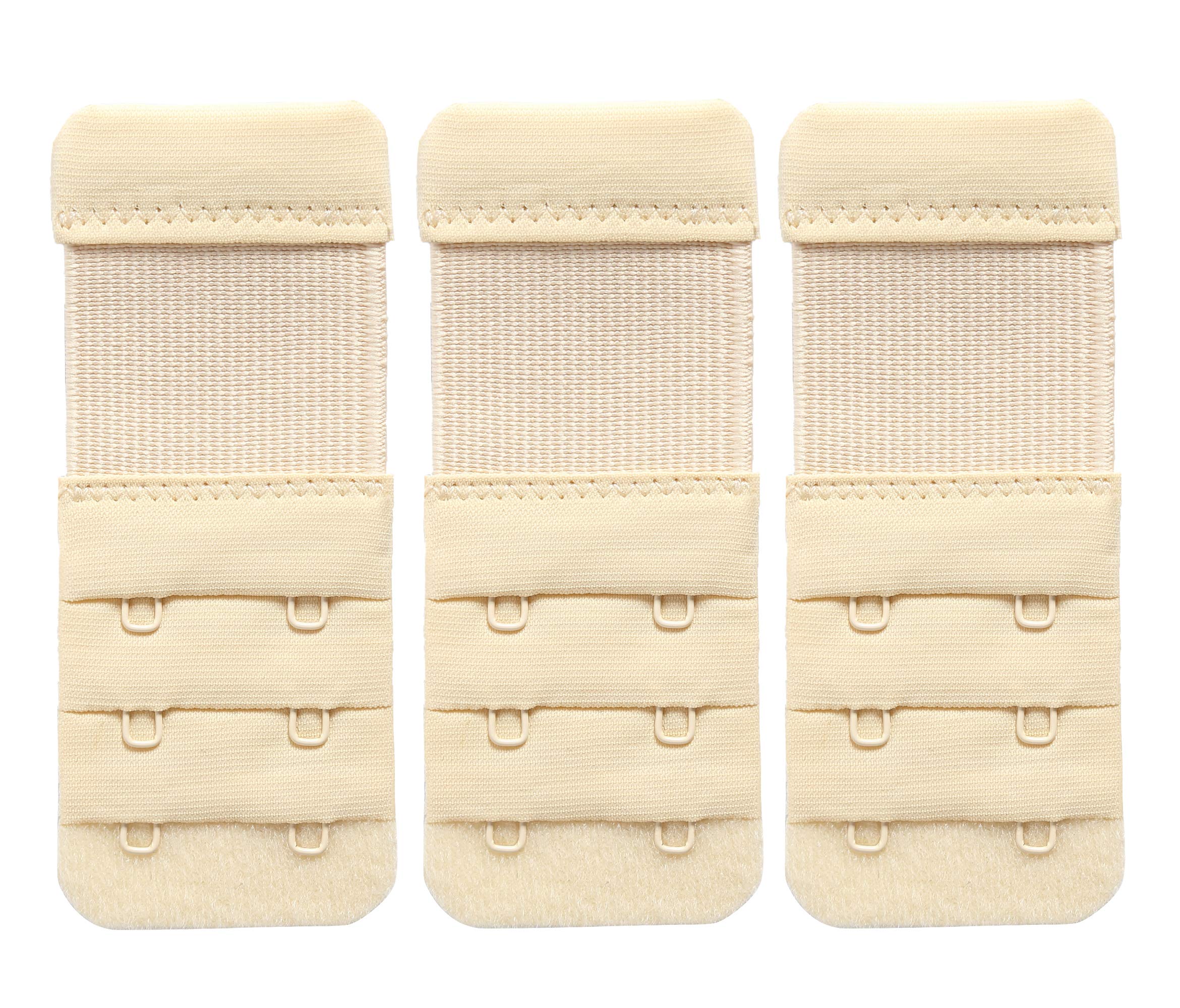 Women Bra Extender 2 Hooks Elastic Stretchy Bra Band Extension Straps Soft Comfortable Pack of 3