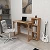 SAYE Study Desk with 5 Shelves and Bookcase Pine