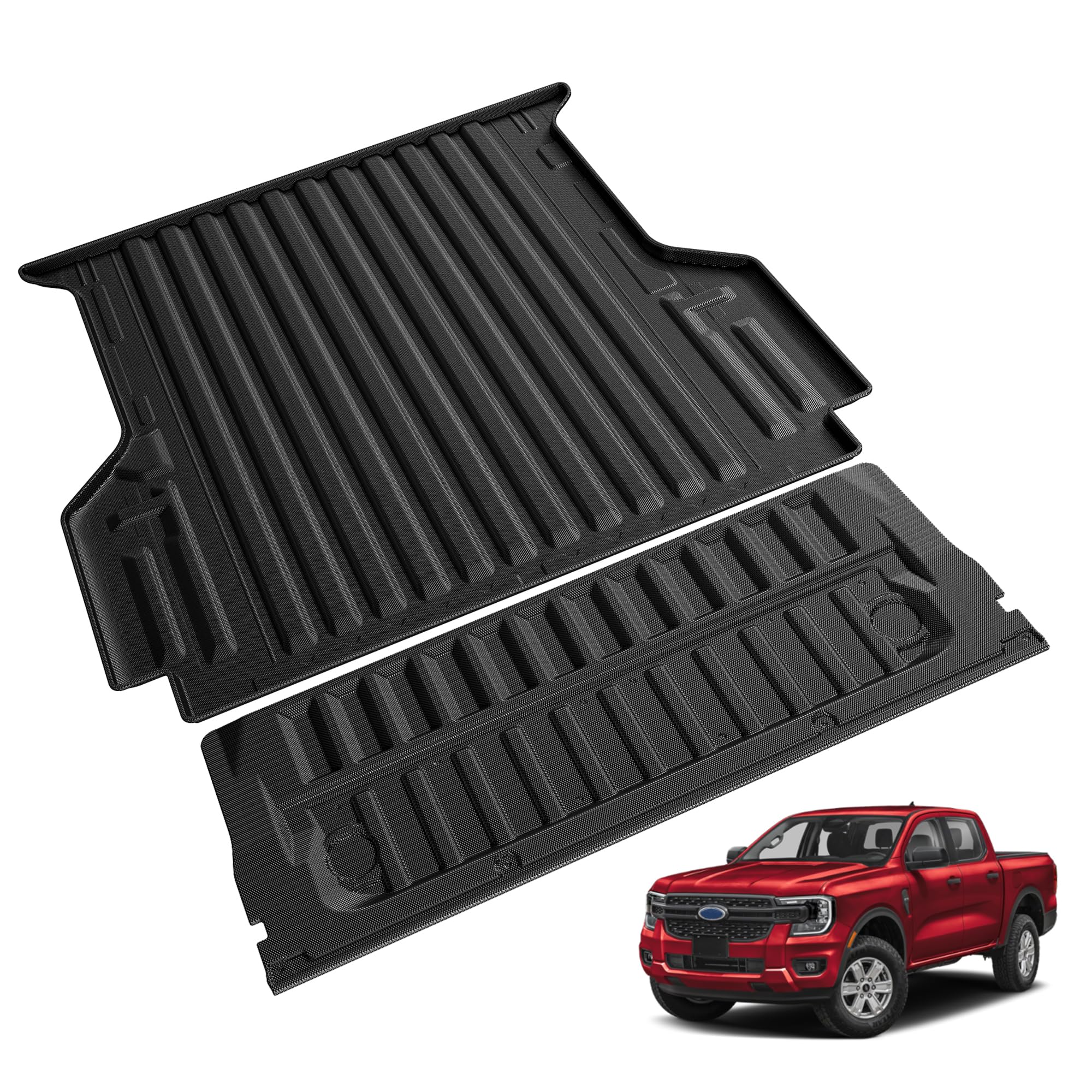 Photo 1 of AOMSAZTO Truck Bed Mat & Tailgate Liner for 2024-2026 Ford Ranger