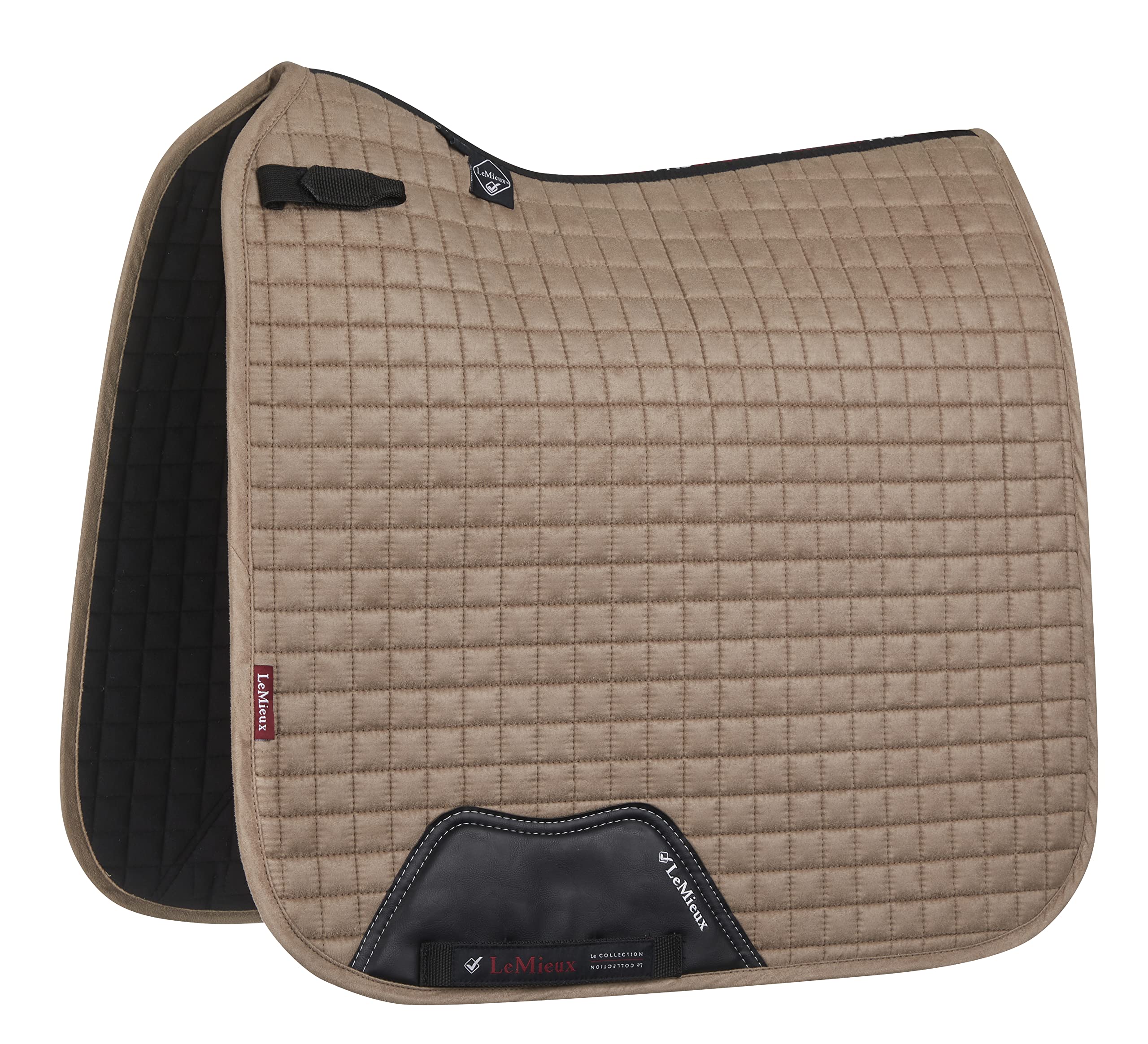 LeMieux Dressage Suede Square Saddle Pad - Saddle Pads for Horses - Equestrian Riding Equipment and Accessories (Mink - Small/Medium) — image 1