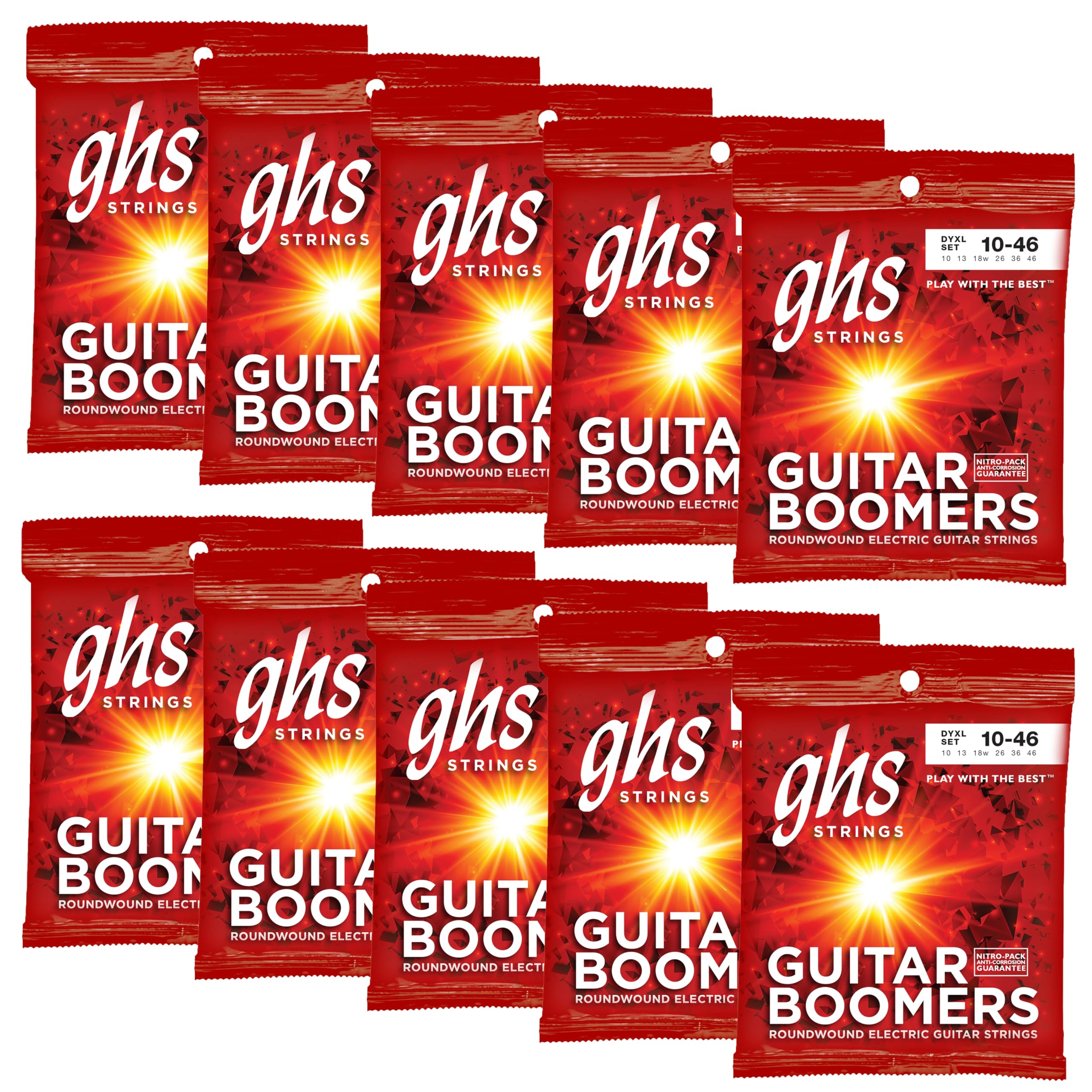 GHS Strings Electric Guitar Strings (DYXL-10 SET)
