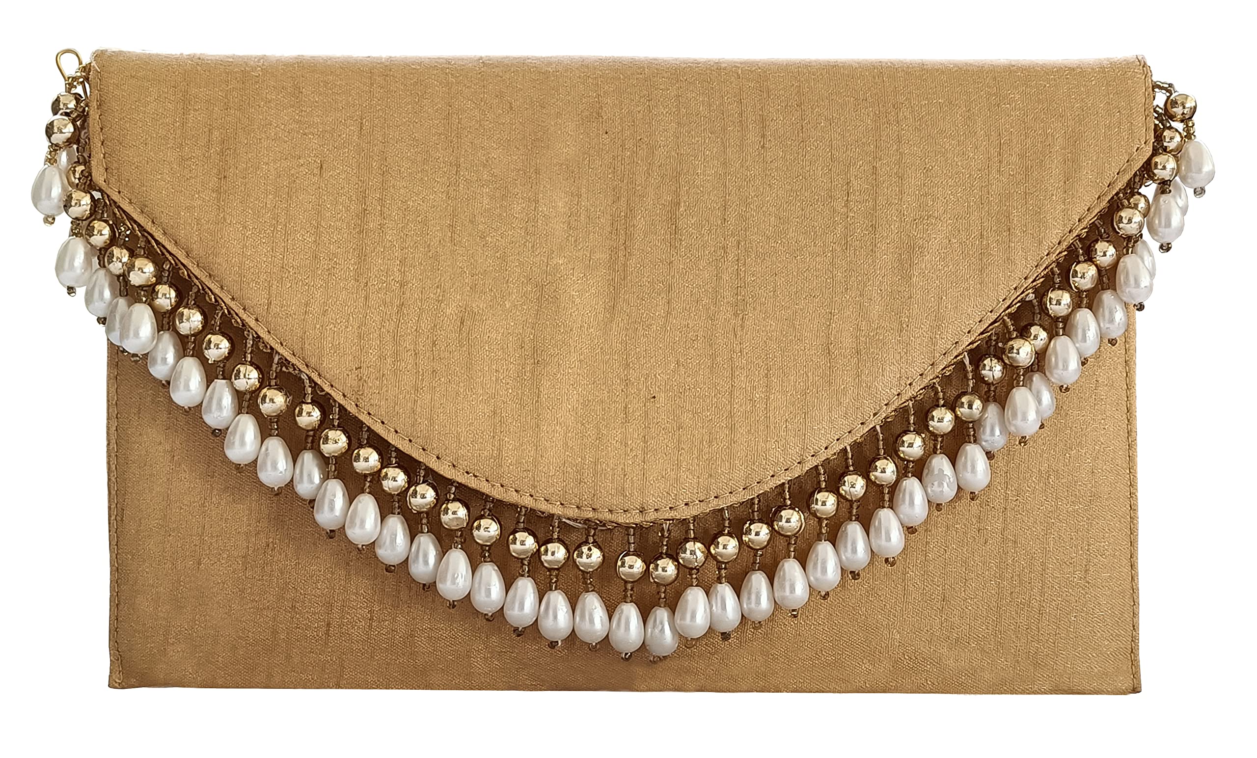 Women's Envelope Foldover Golden Clutch | Ladies Purse Wallet, 25"x15"-image-31
