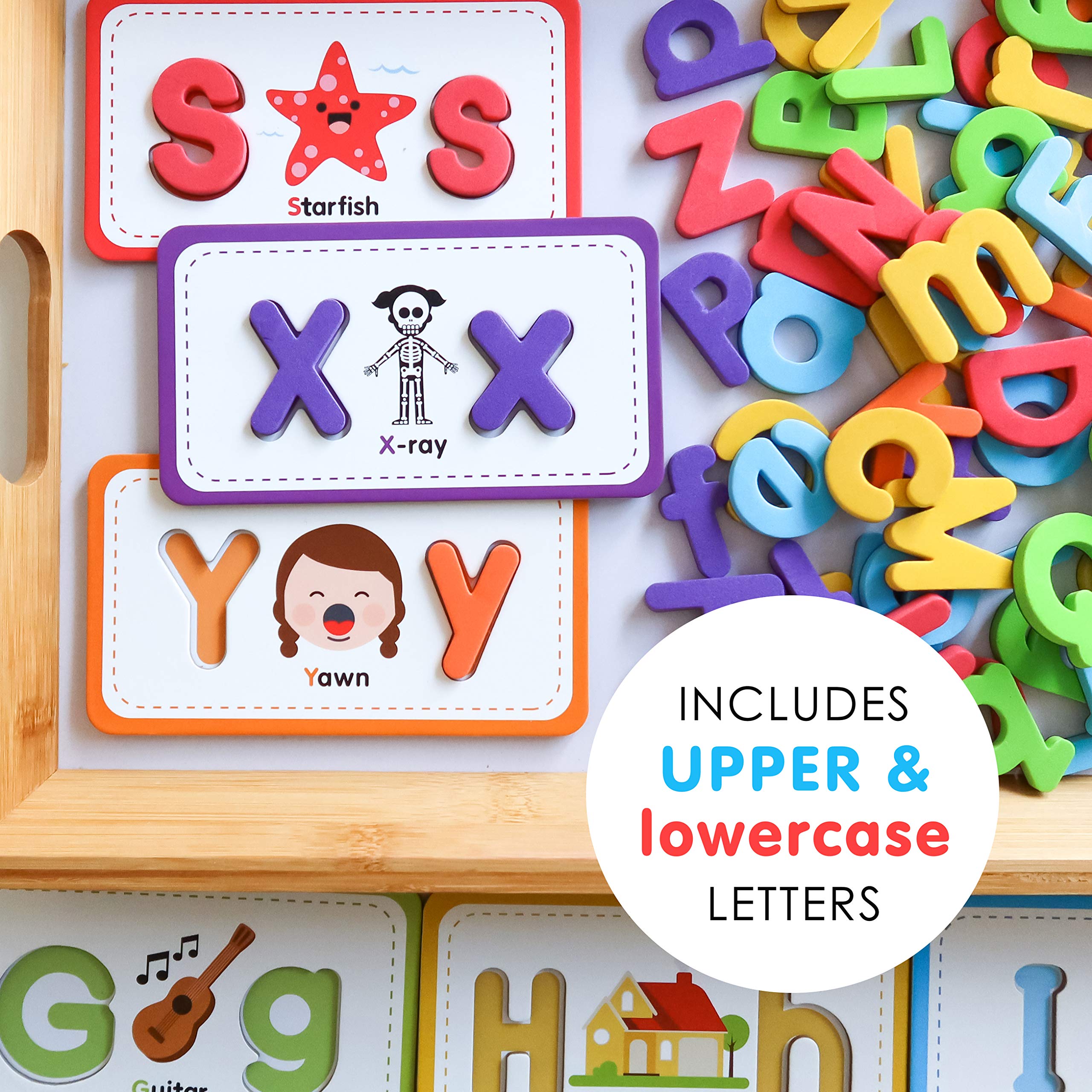 Curious Columbus Flashcards and Foam Letter Set. 26 Alphabet Flash