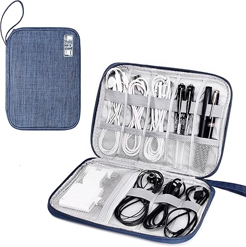 SELLYFELLY Organizador de electrónica de viaje, bolsa organizadora de cables portátil para almacenamiento, accesorios electrónicos, funda para