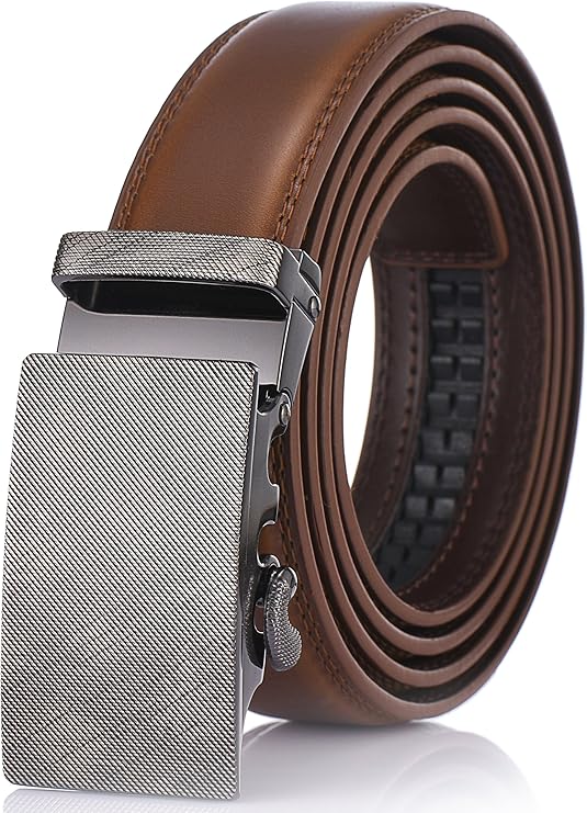 Gallery Seven Mens Leather Ratchet Belt brown Waist 38/54" Amazon