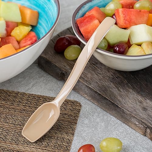 Miniatura 5 de Carlisle FoodService Products Cuchara sólida de plástico, 9 pulgadas, beige (paquete de 2)