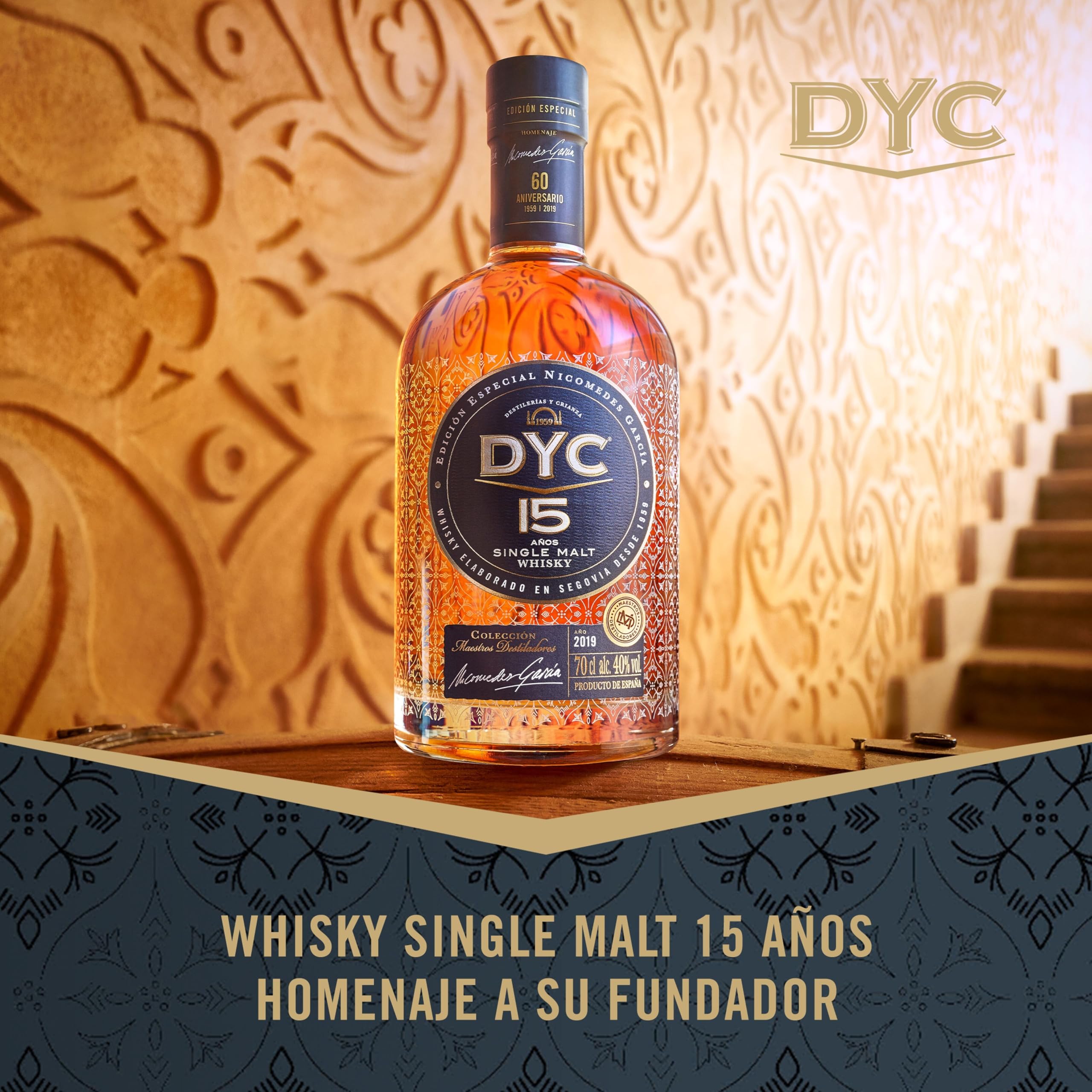 DYC 15 Años Whisky Single Malt Colección Maestros Destiladores 70cl