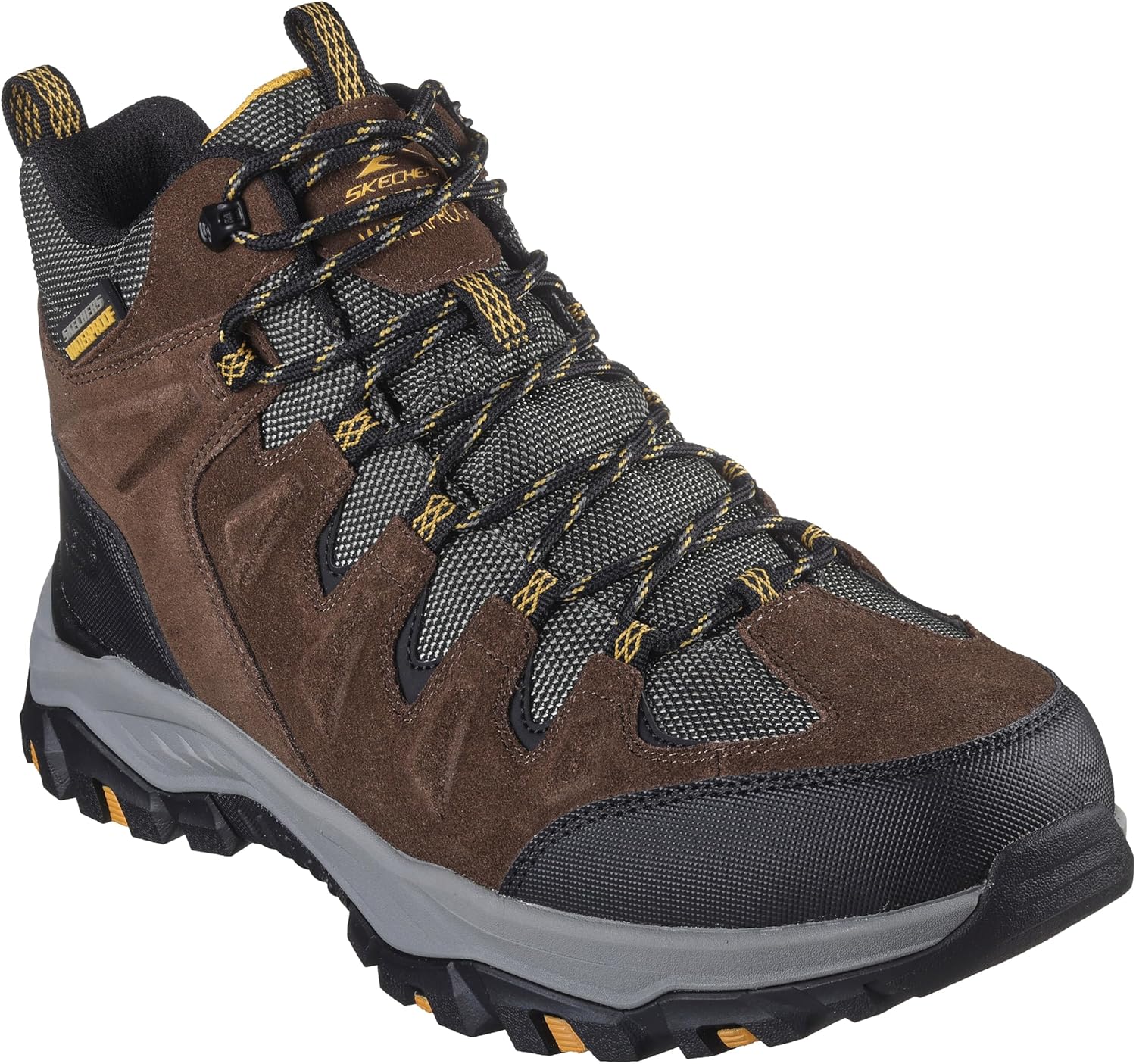 Skechers Men's USA Rickter - Branson Mid Top Waterproof Lace Up Hiker Boot