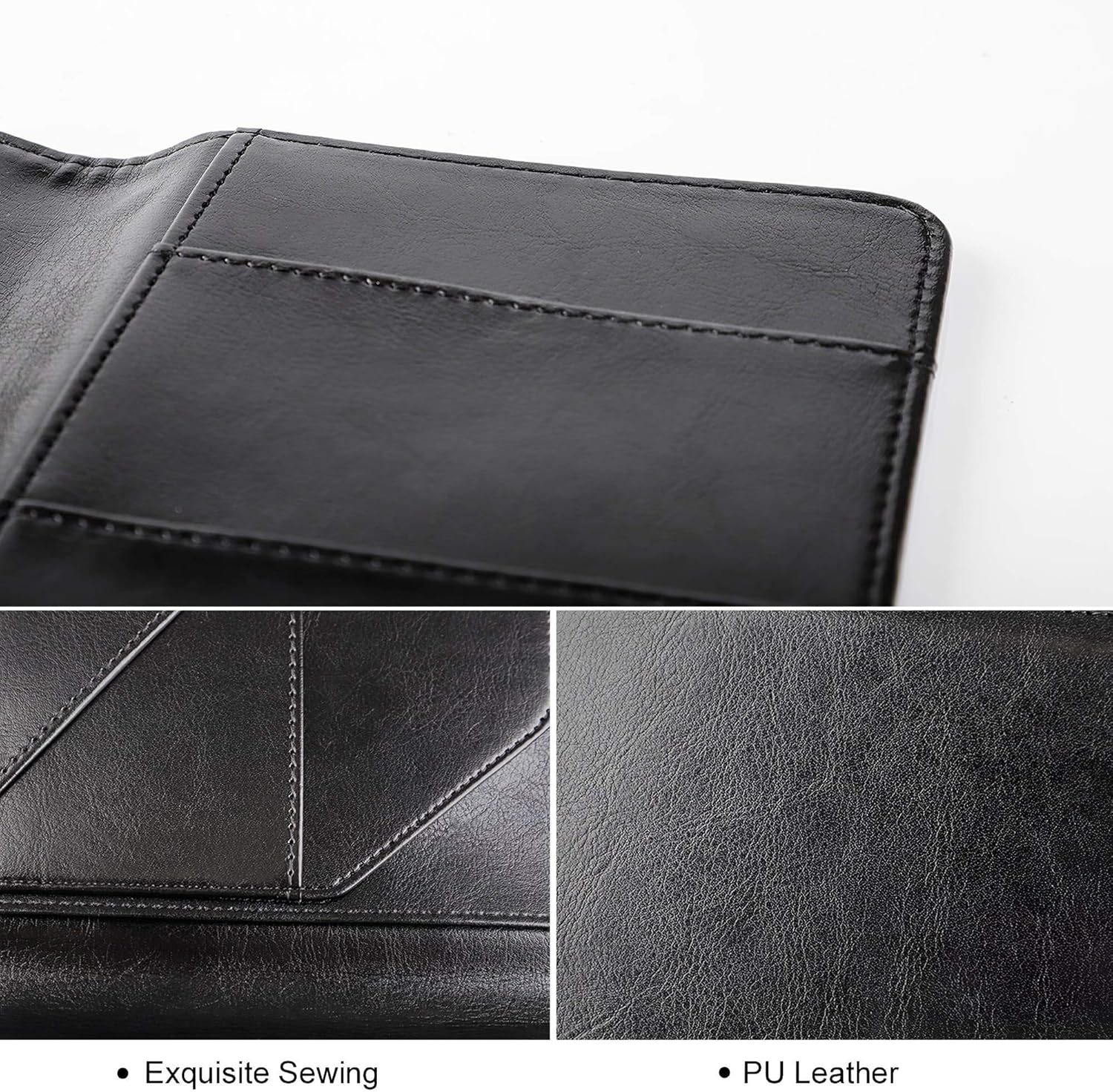 Fеаturеd Prоduсt Syntus 2 Pack Waiter Book Server Wallet for Waitress Server Pads Waitress Book Restaurant Waitstaff Organizer, Guest Check Book Holder Money Pocket Fit Server Apron with Big Volume (Black)