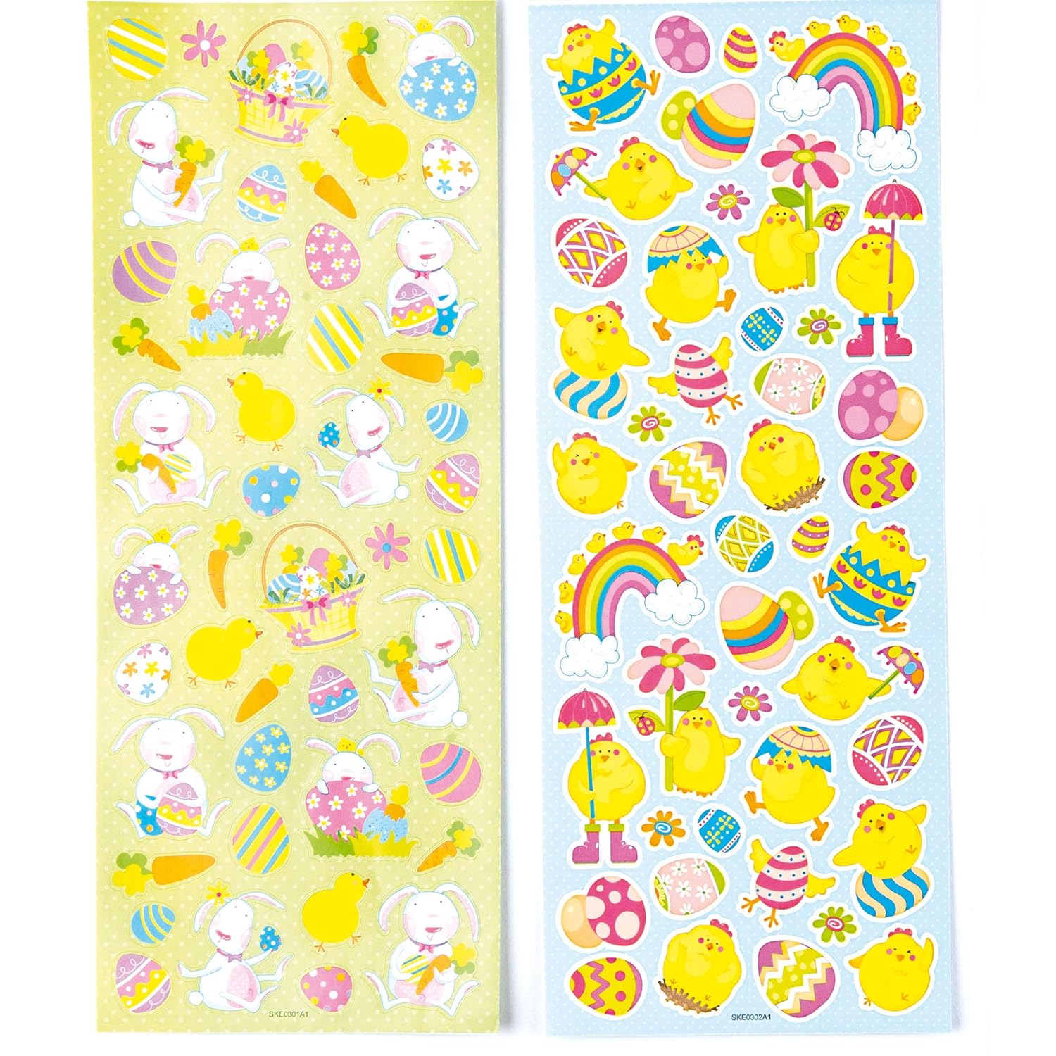 Baker Ross EV741 Easter Stickers - Pack of 240, Spring Self Adhesive Scrapbook Stickers, Themed Embellishments for Kids Arts and Crafts