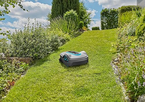Miniatura 7 de Cortacésped GARDENA SILENO City 15101-20, robótico automático, con aplicación Bluetooth y cable límite, silencioso, para césped de hasta 8100 pies