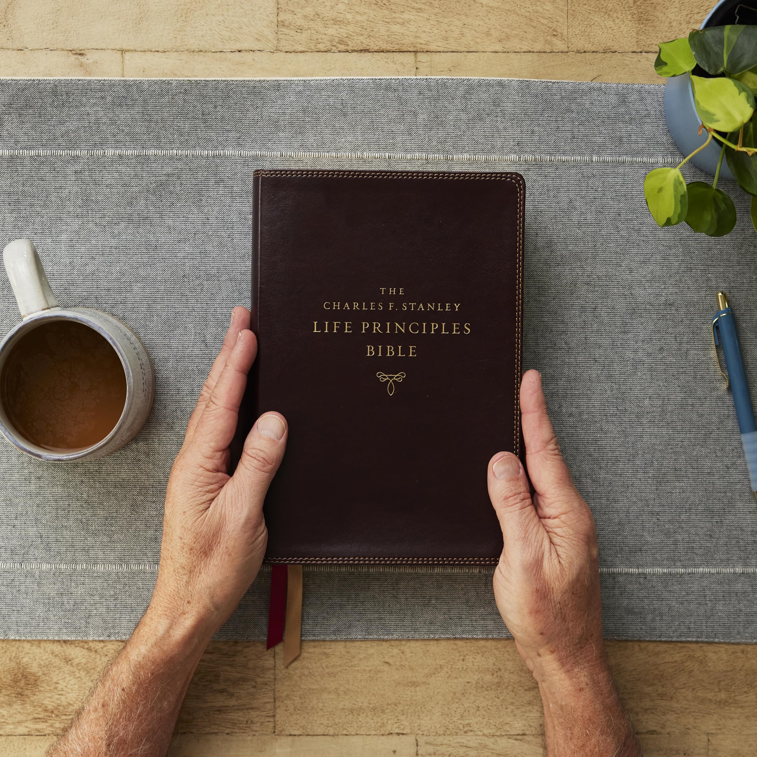 The NKJV, Charles F. Stanley Life Principles Bible, 2nd Edition, Leathersoft, Burgundy, Comfort Print: Growing in Knowledge and Understanding of God Through His Word