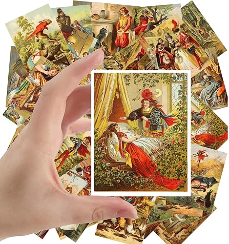 Miniatura 6 de Pegatinas grandes (24 piezas de 2.5 x 3.5 pulgadas) Poemas Vintage Book Grabado Ilustración