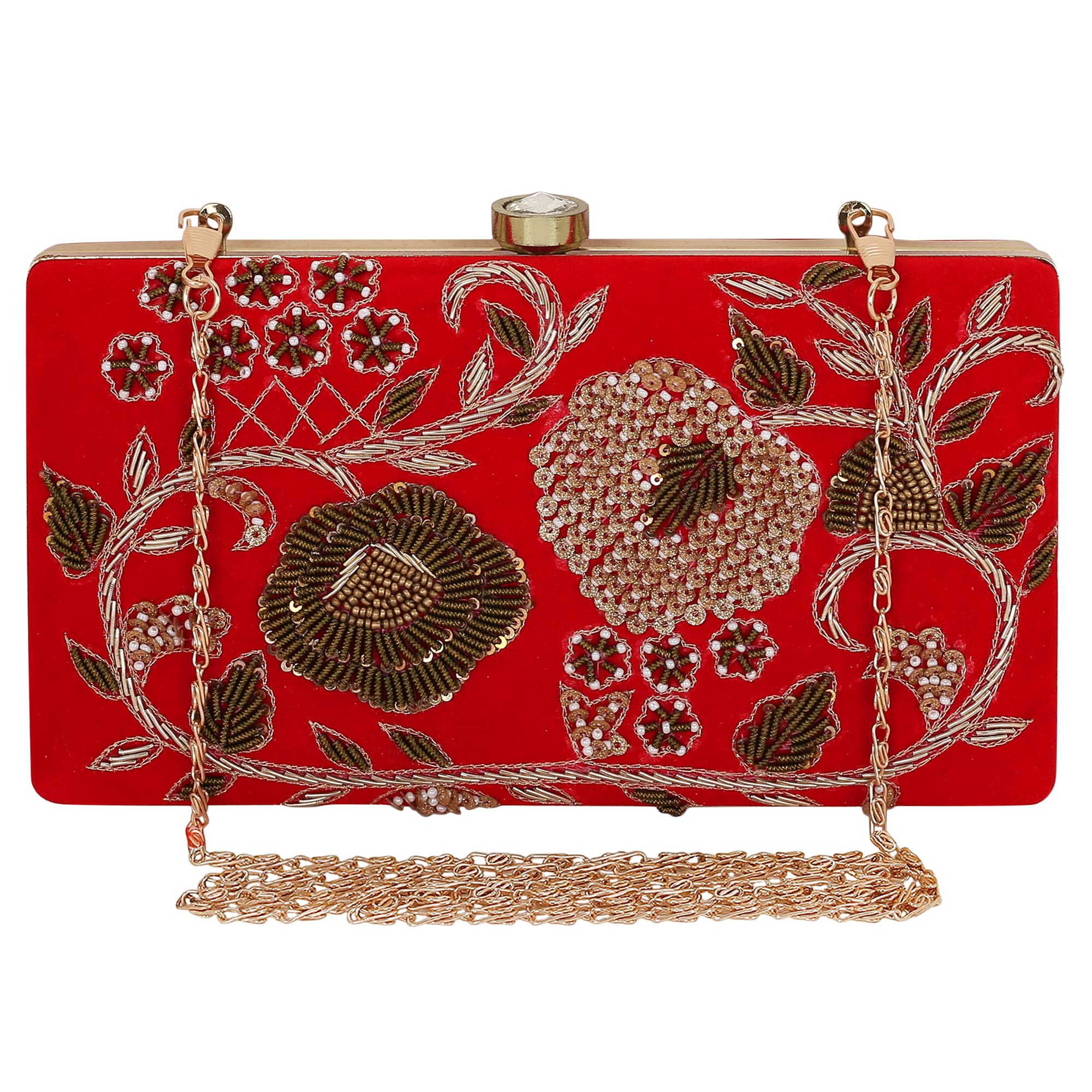 MaFs Womens Embroidered Clutch, Red (B09V8BMPX7) Amazon Price History, Amazon Price Tracker