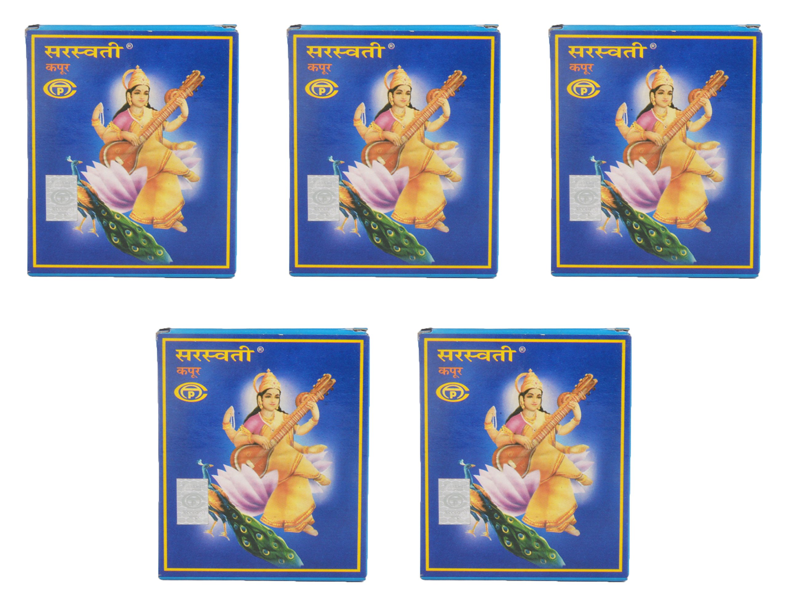 Saraswati Camphor Kapoor (8x6x1cm) - Pack of 5.