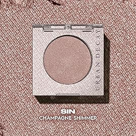 URBAN DECAY 24/7 Longwear Eyeshadow Single - High-Pigment Eye Shadow Compact, Smooth & Blendable Color, Up to 12HR Wear, Crease-free Makeup - Sin (champagne shimmer)