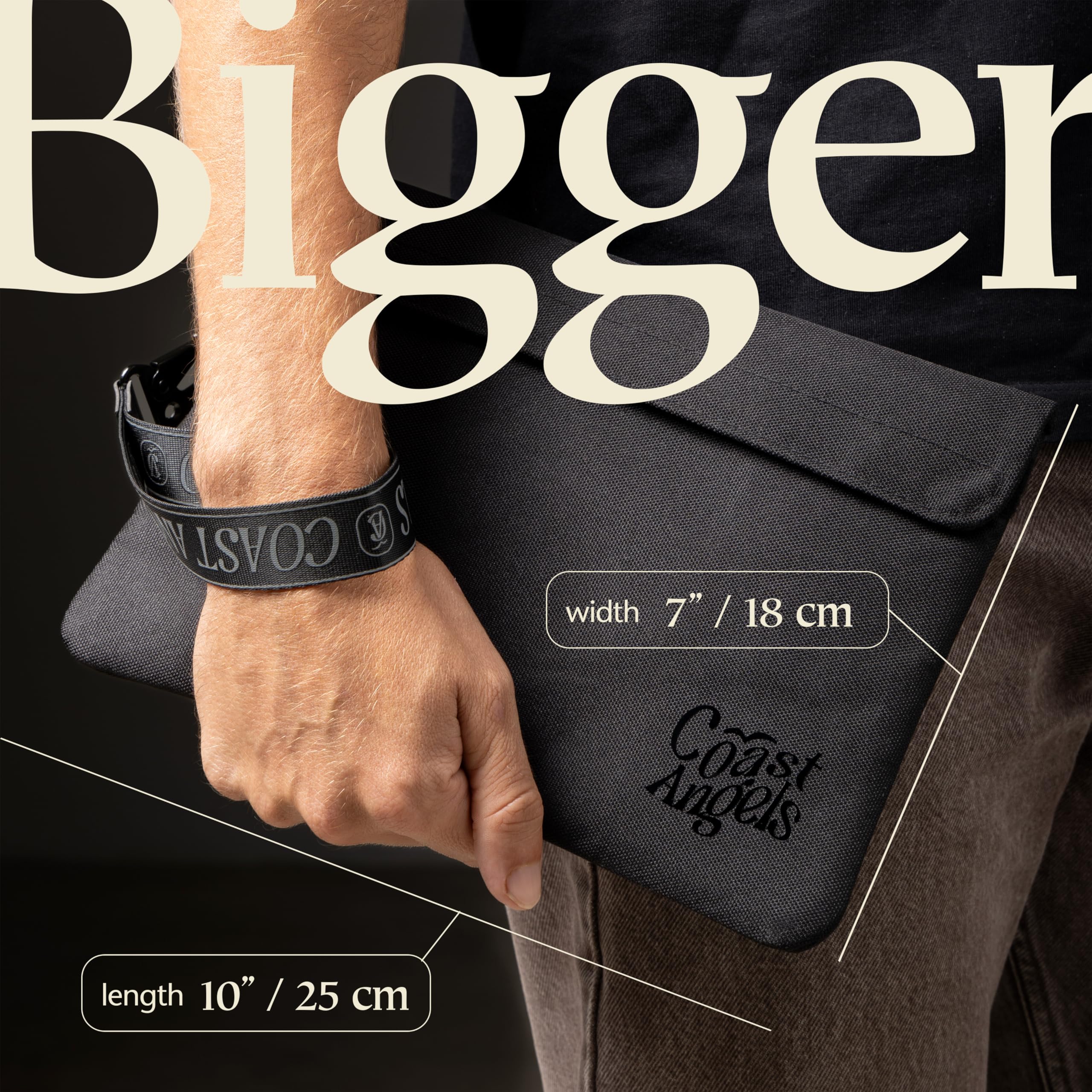 COAST ANGELS Large Carbon-Lined Bag - Odour Control Pouch for Gym Travel, Toiletries and Everyday Essentials - Image 2
