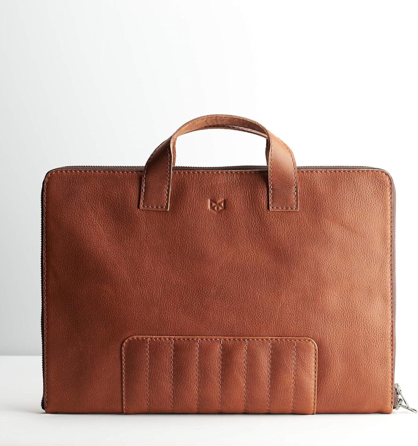 Capra Leather Laptop Tablet Bag Men, Tan Brown Document Holder Portfolio, Business Case Folder Organizer, Medium Work Folio Sleeve, Workbag Office Organizer. Mens Gifts