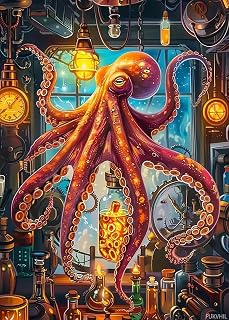 Light Bulb Octopus 1000 Pieces Adult Puzzle Puzzle Educational Gift Unique Room Decor Exercise Willpower Idea Gift 19.7x27.6in
