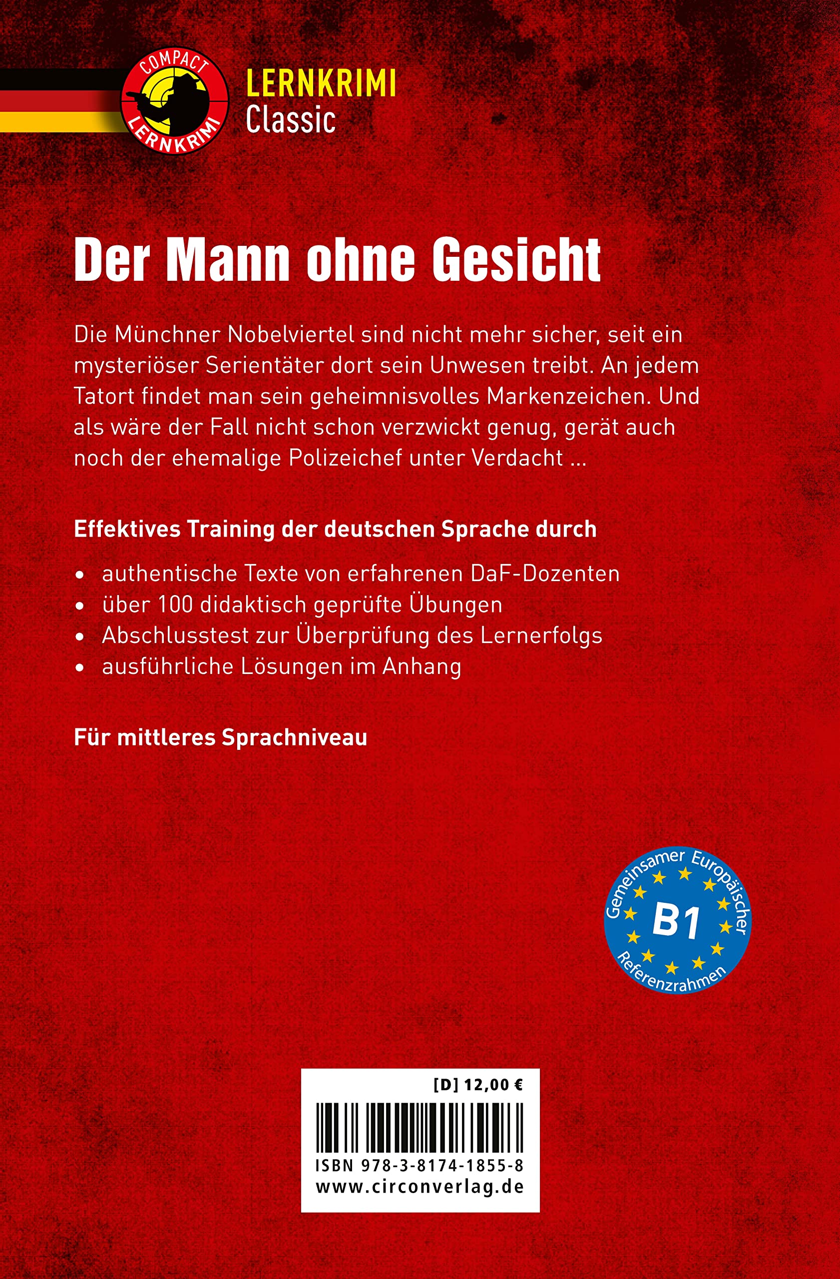 Der Mann ohne Gesicht: Deutsch als Fremdsprache (DaF) Niveau B1