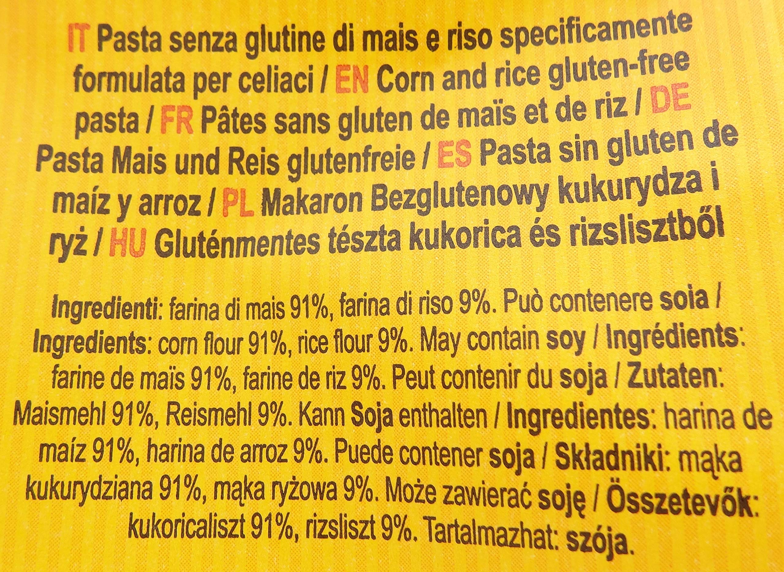 Dialsì Sedanini Pasta sin gluten de maíz y arroz, 400 gramos