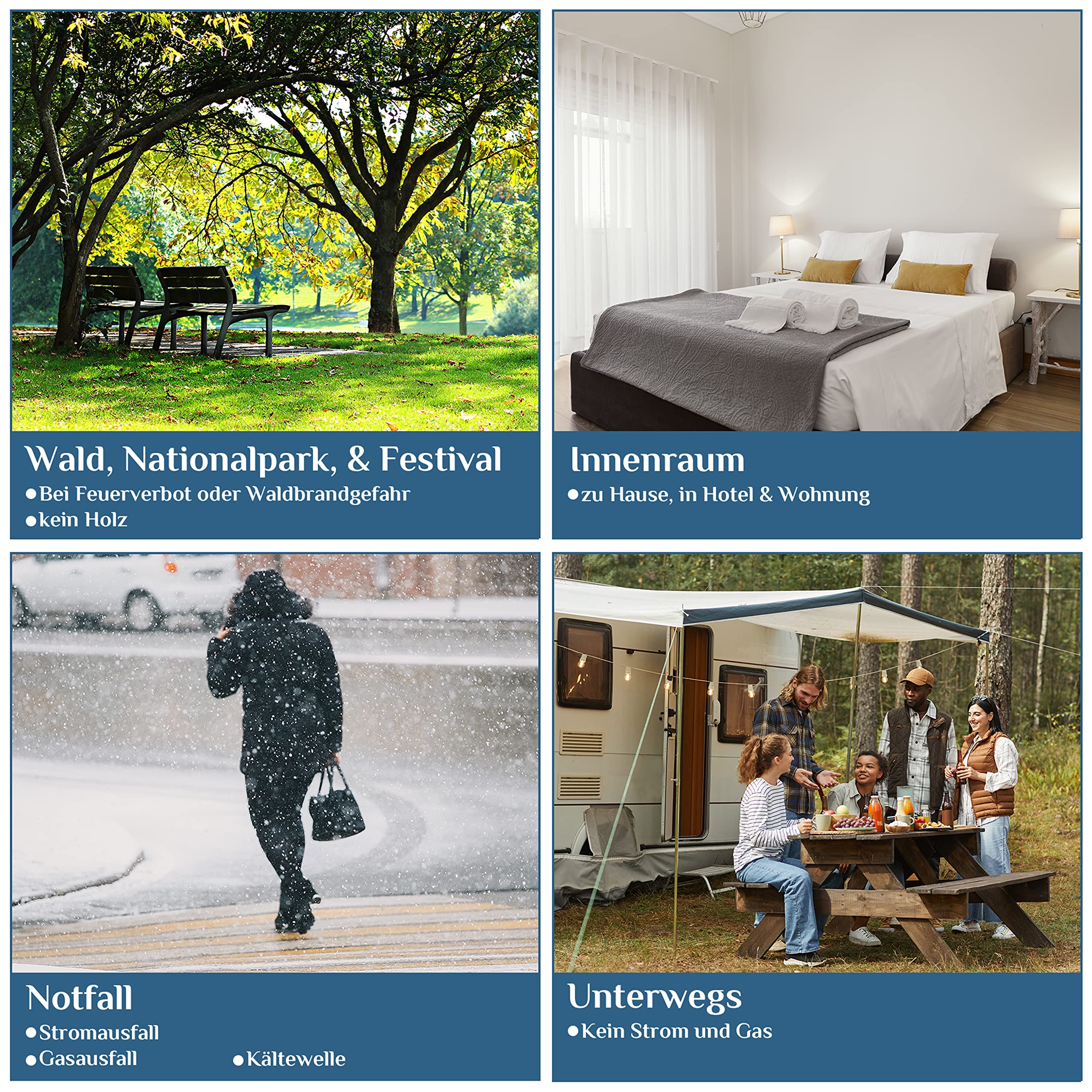 Sequoia Outdoor Kochpads 10er Pack - Flammenloses Kochen Für Outdoor