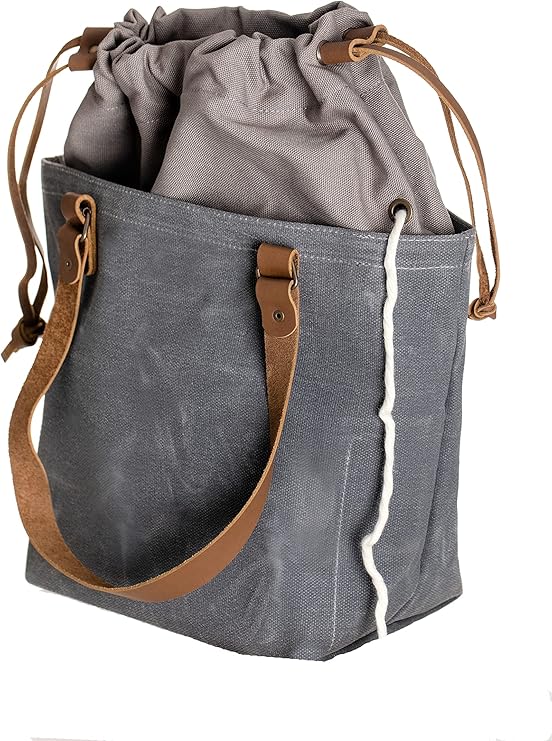 Knitting Project Tote Bag, Large Project Bag, Crochet