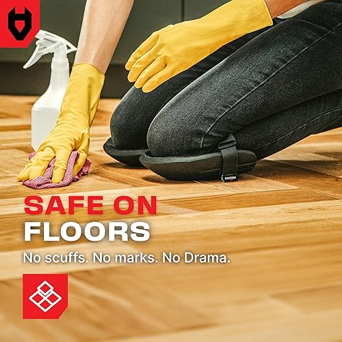 Miniatura 5 de NoCry Rodilleras ligeras de casa y jardín con cojín de goma EVA impermeable, recubrimiento interno suave y facilidad de ajuste con tiras de velcro